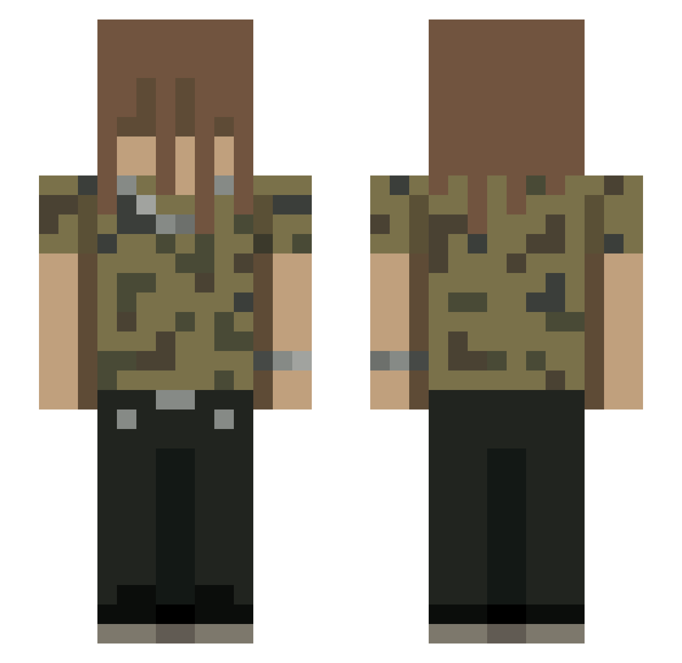 vondaevondae Minecraft skin, front and back view