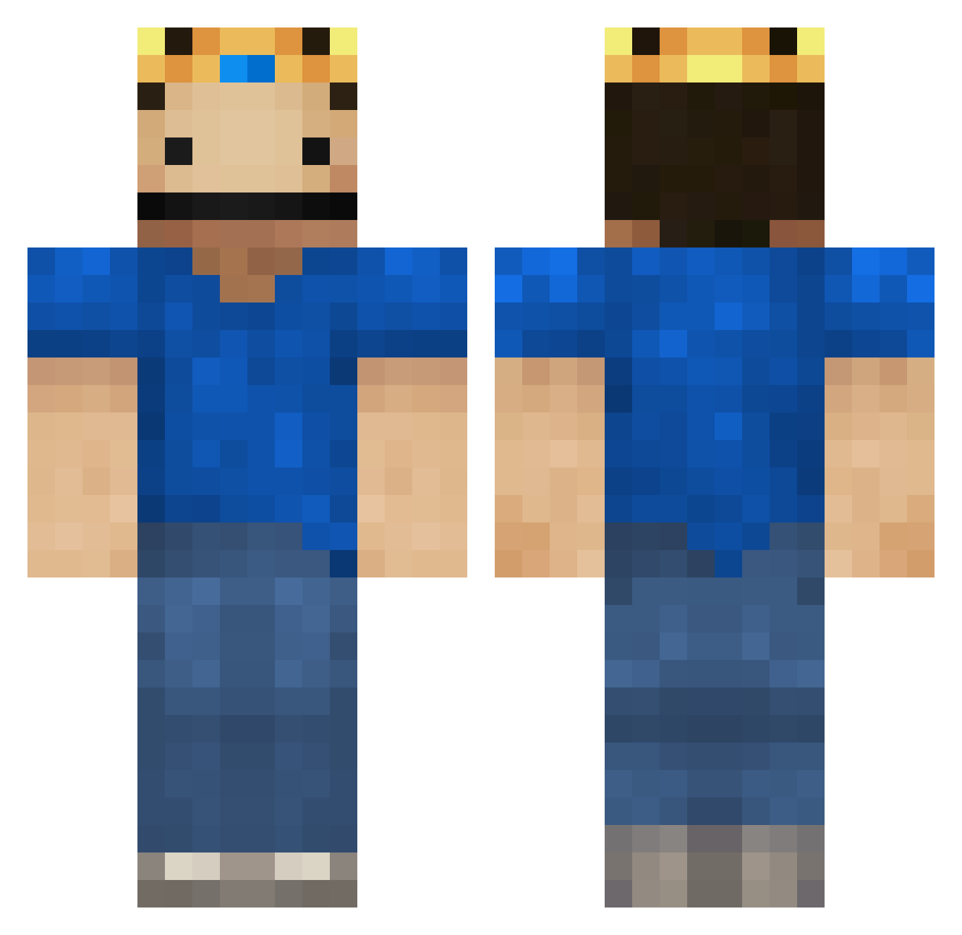 MardGonde Minecraft skin, front and back view