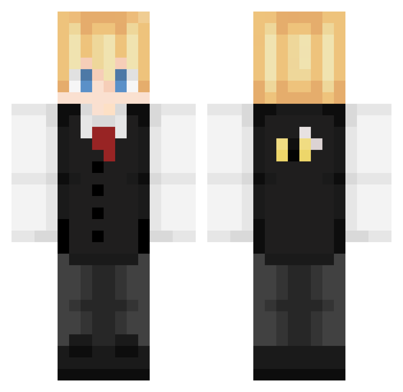 Achama_Pitamori Minecraft skin, front and back view