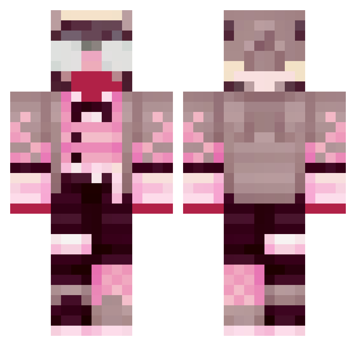Tavin729 Minecraft skin, front and back view