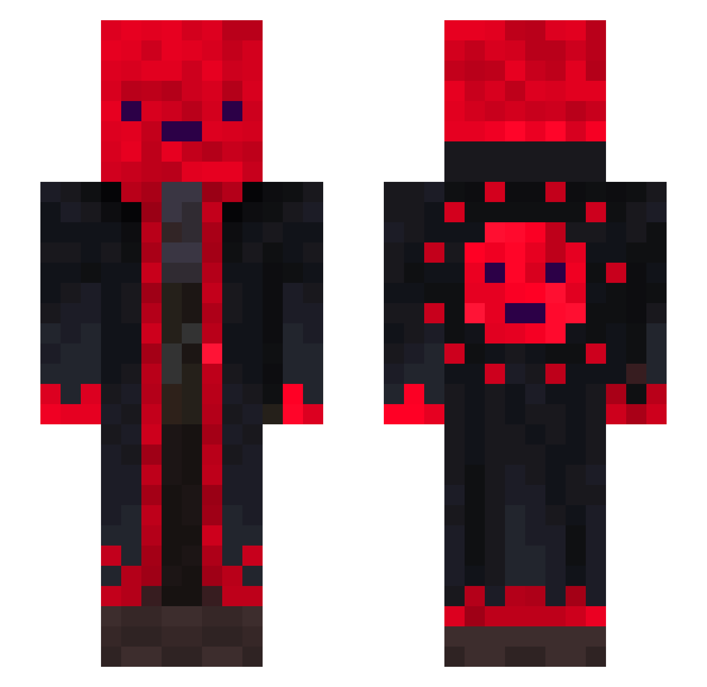 TheMightyHam08 Minecraft skin, front and back view