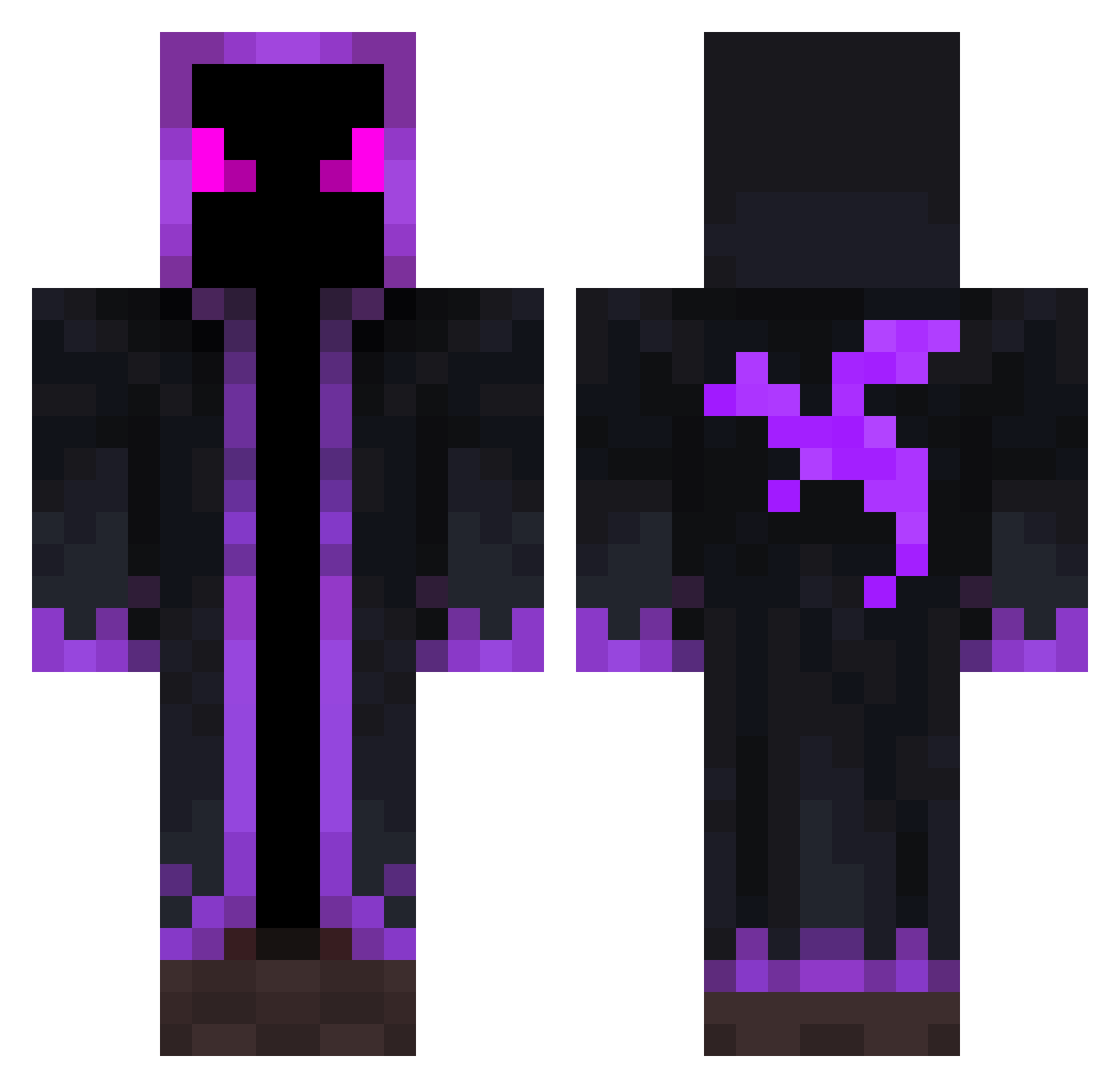 Vuut Minecraft skin, front and back view