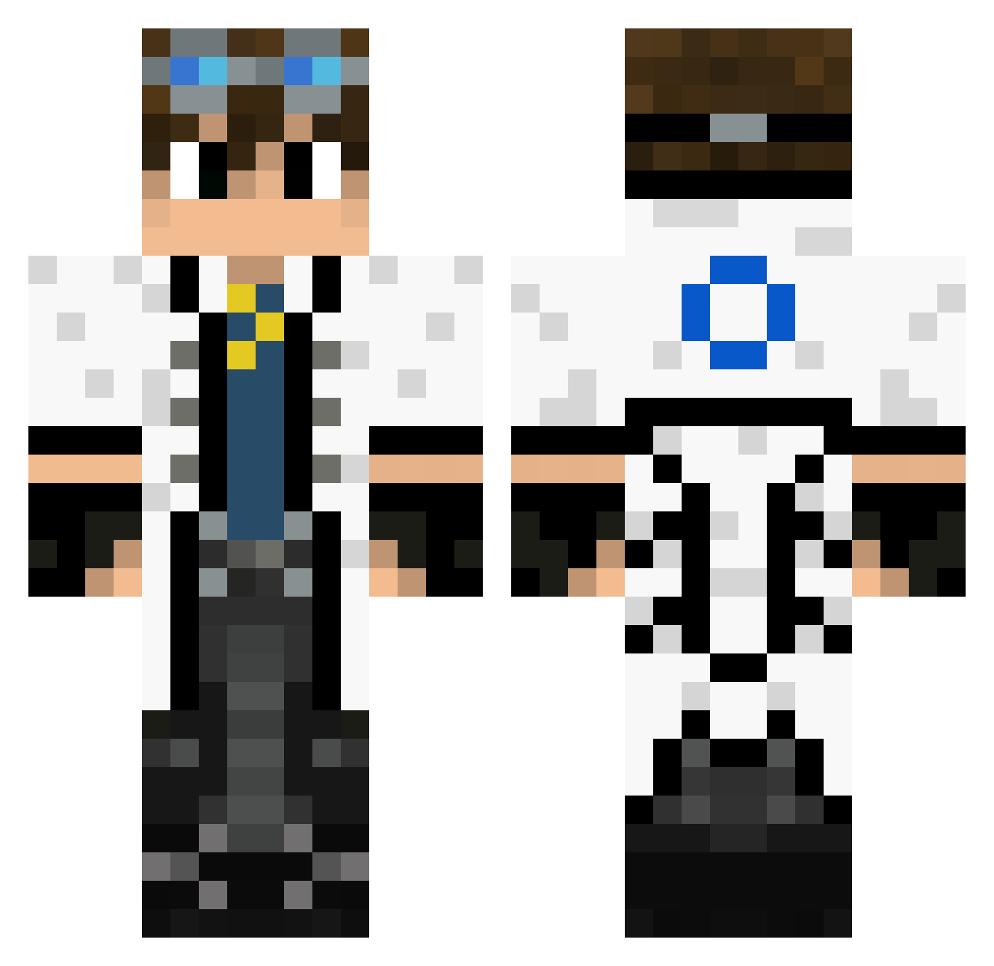 Richmond Minecraft skin, front and back view