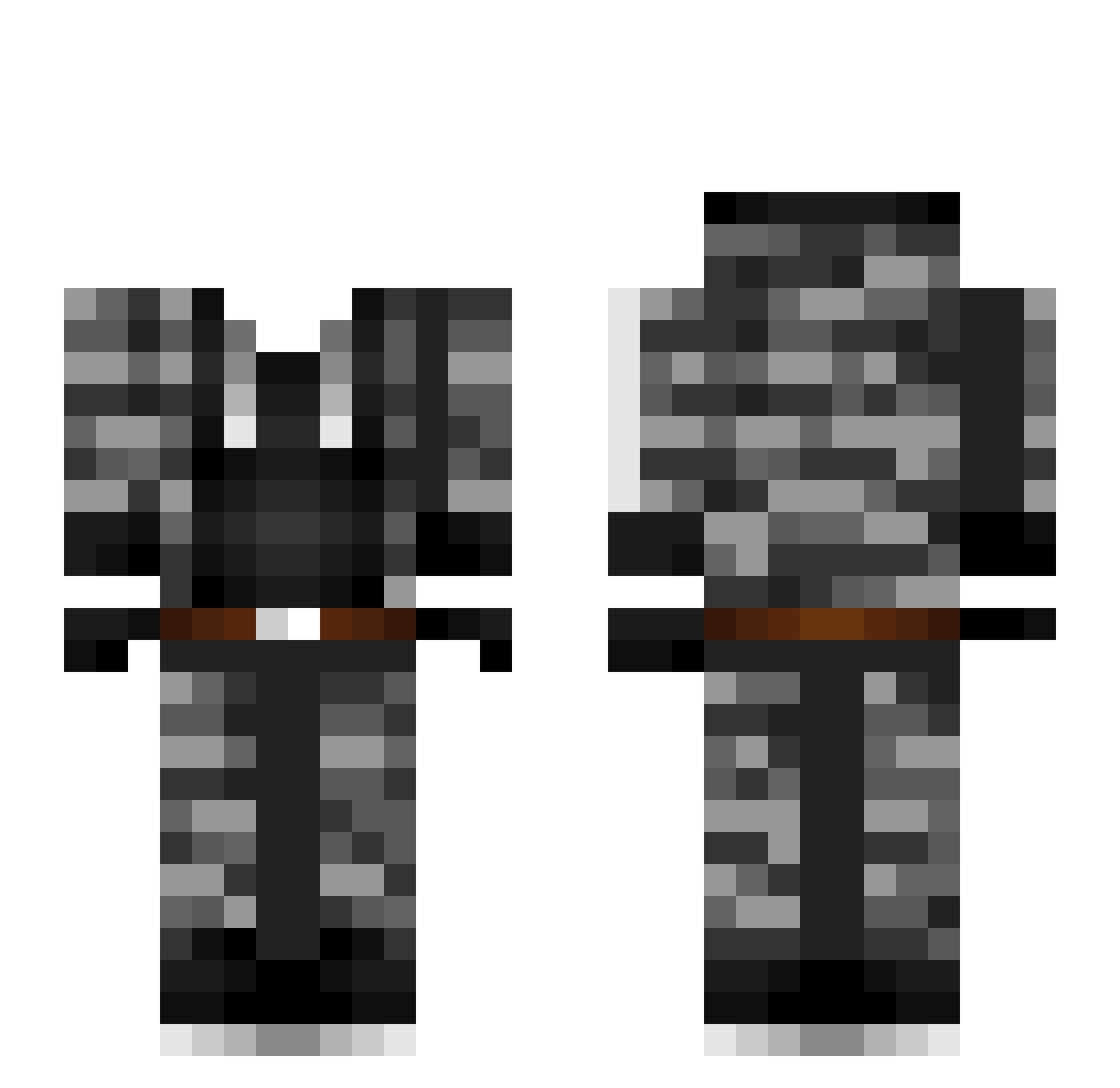 Senuf Minecraft skin, front and back view