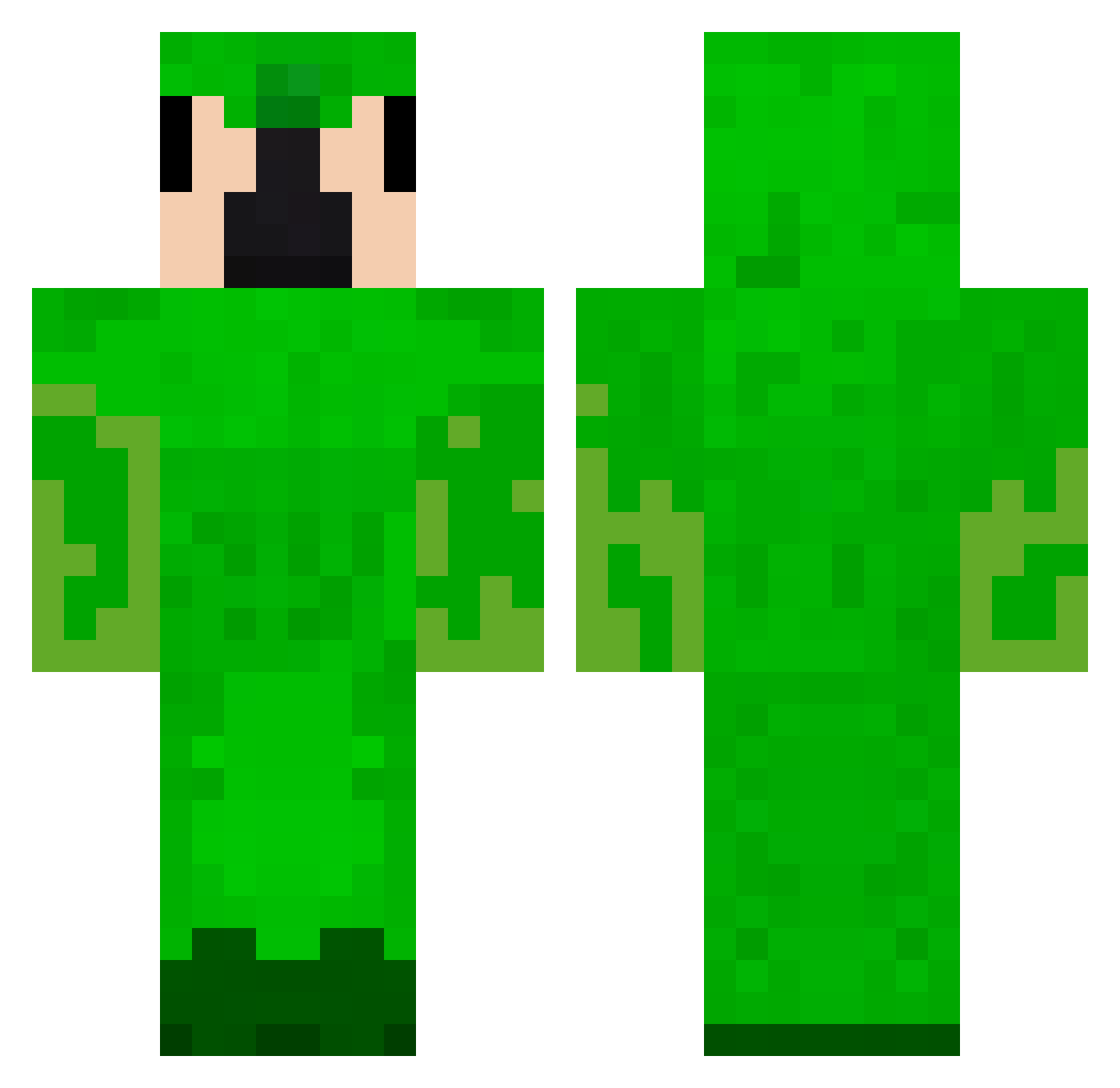 Tucky13W Minecraft skin, front and back view