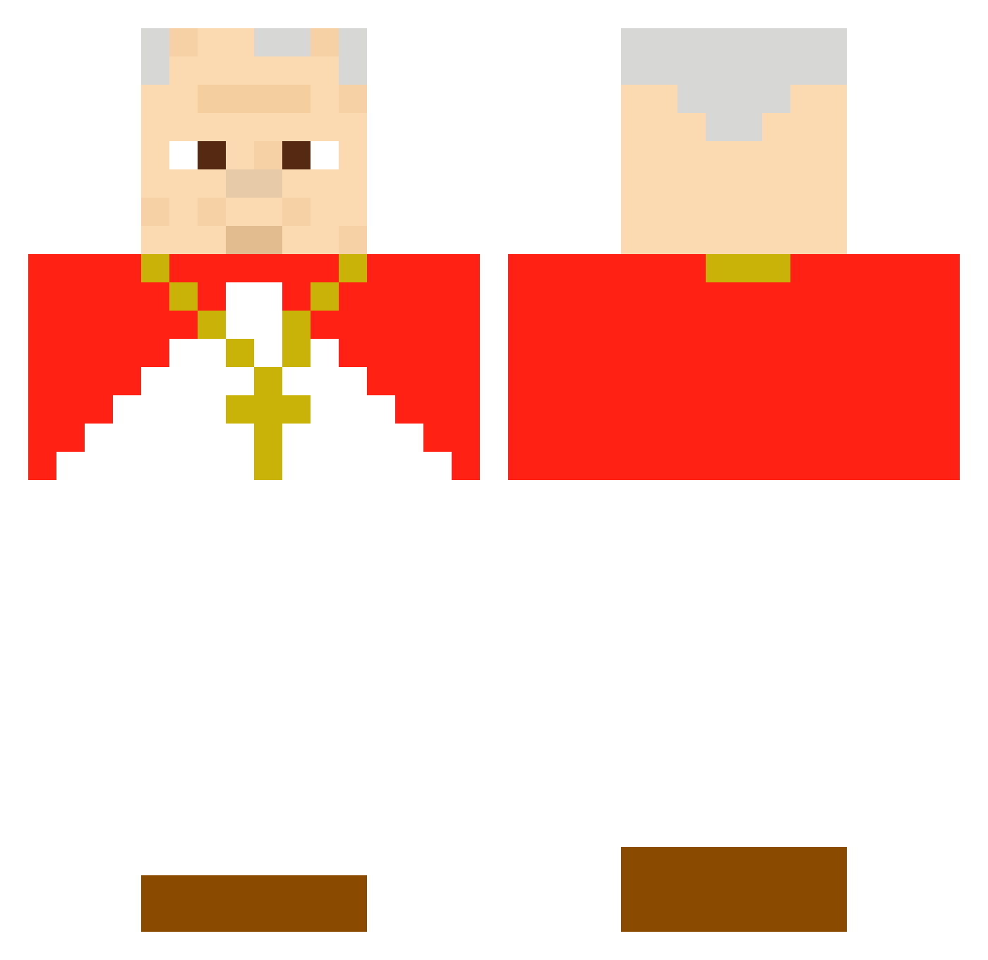 Lokiec Minecraft skin, front and back view