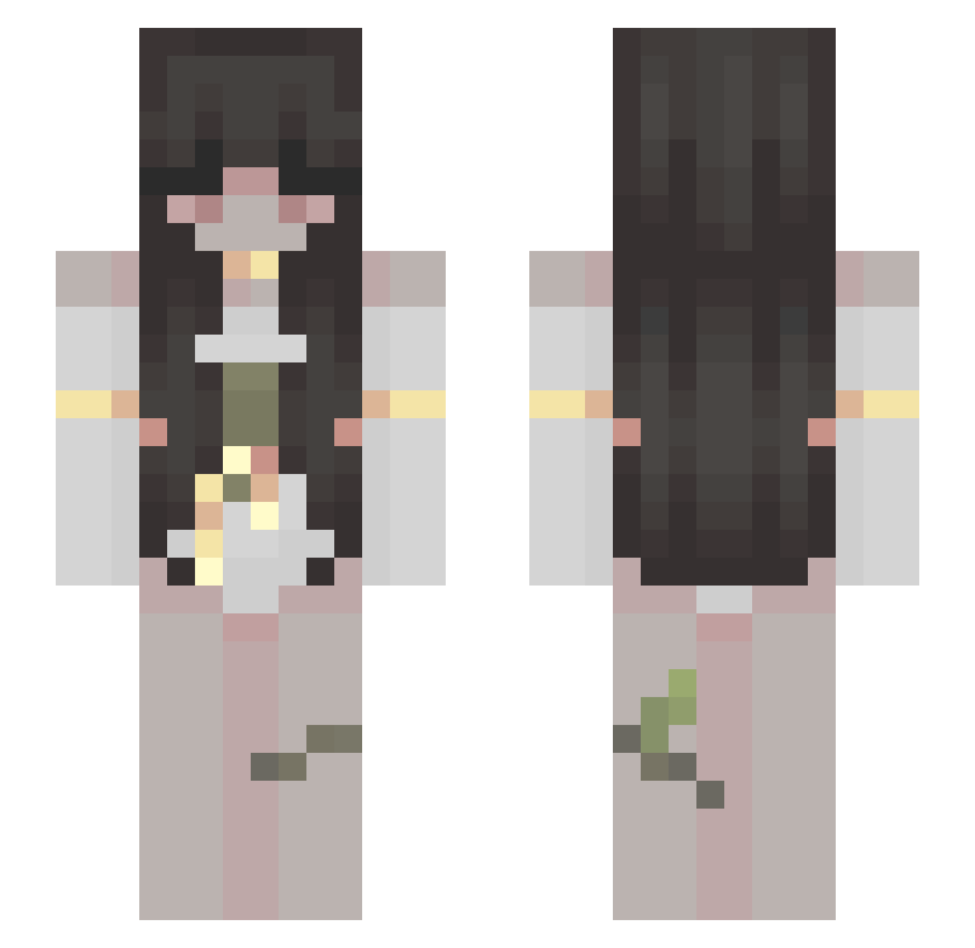 _Xx_buleczka_xX_ Minecraft skin, front and back view