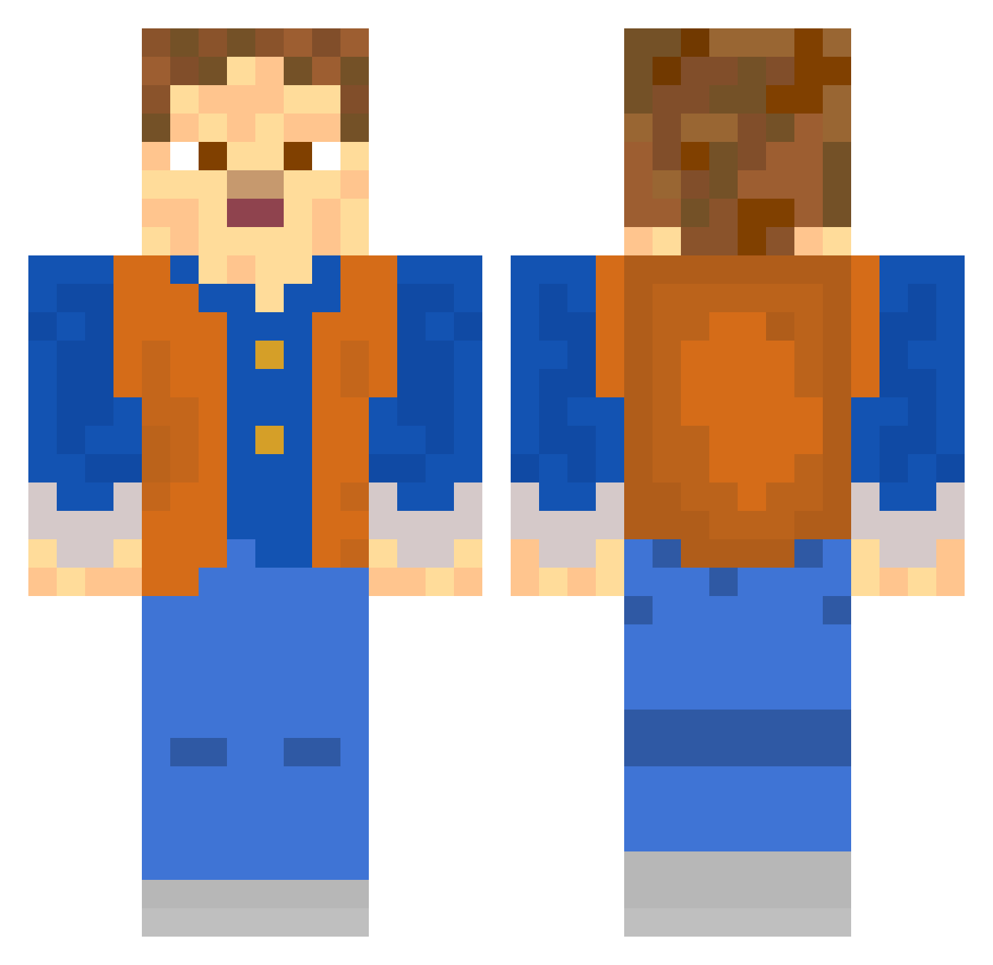 Concoction Minecraft skin, front and back view