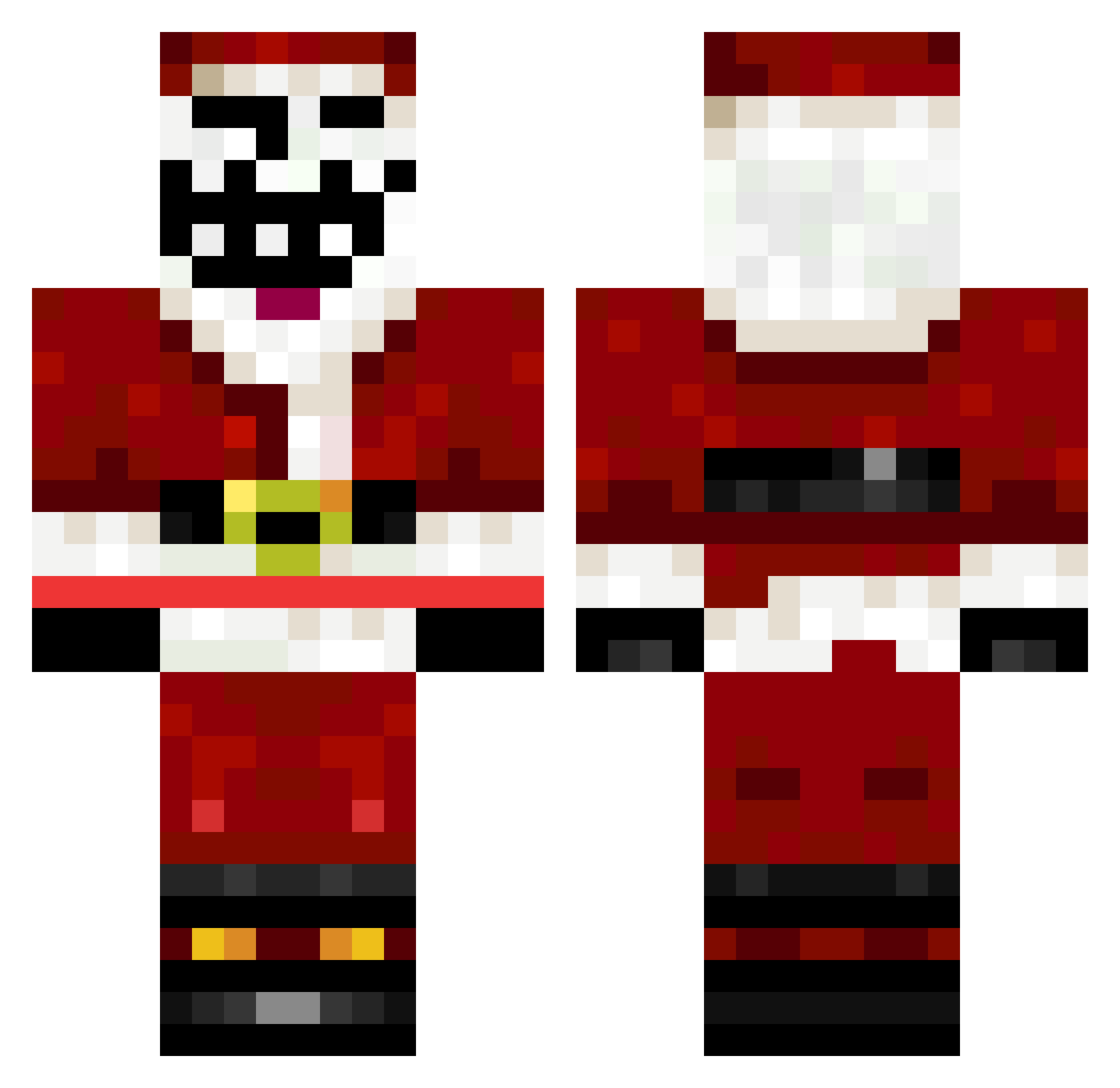 yonders777 Minecraft skin, front and back view