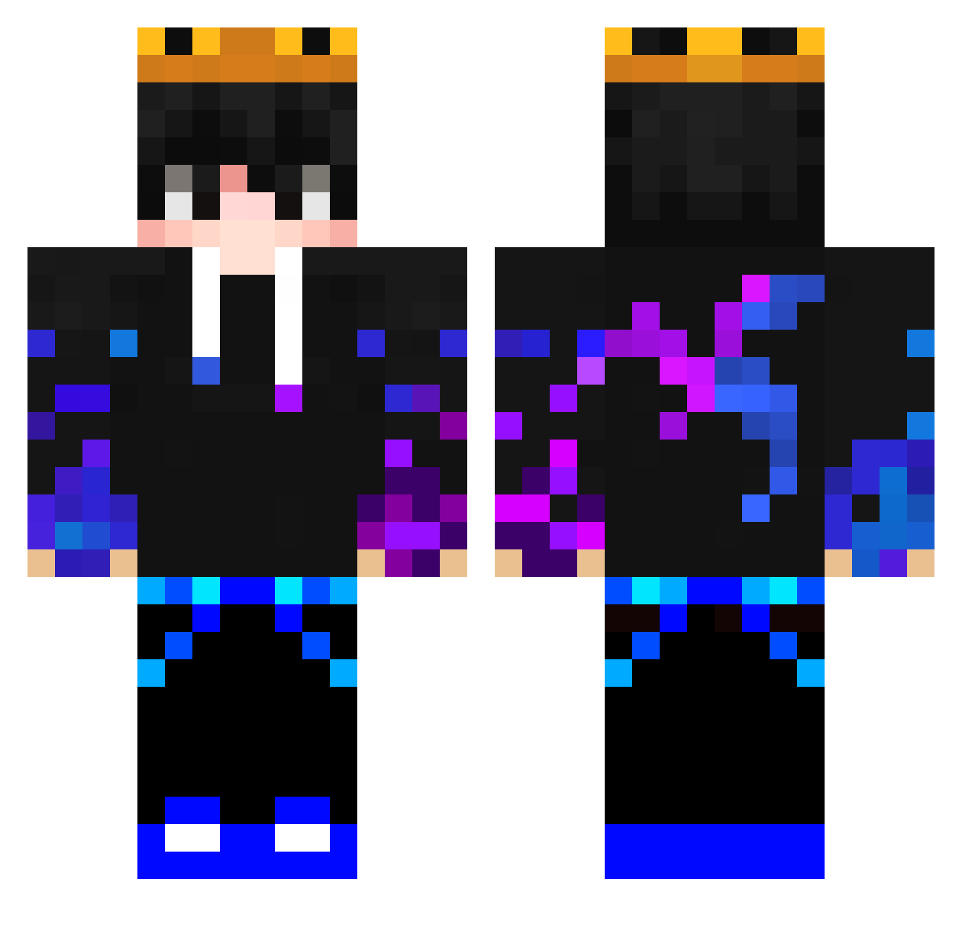 XioaNiu_TW Minecraft skin, front and back view