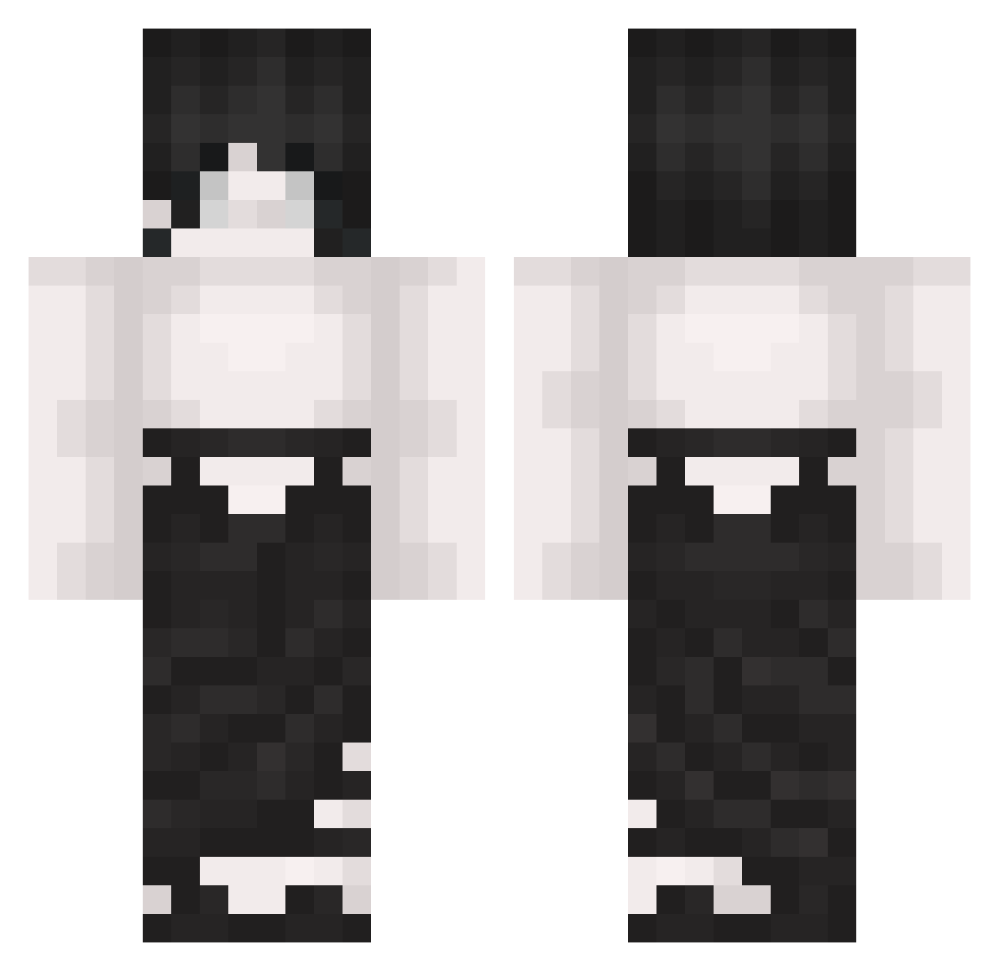 ThisThingAgain Minecraft skin, front and back view