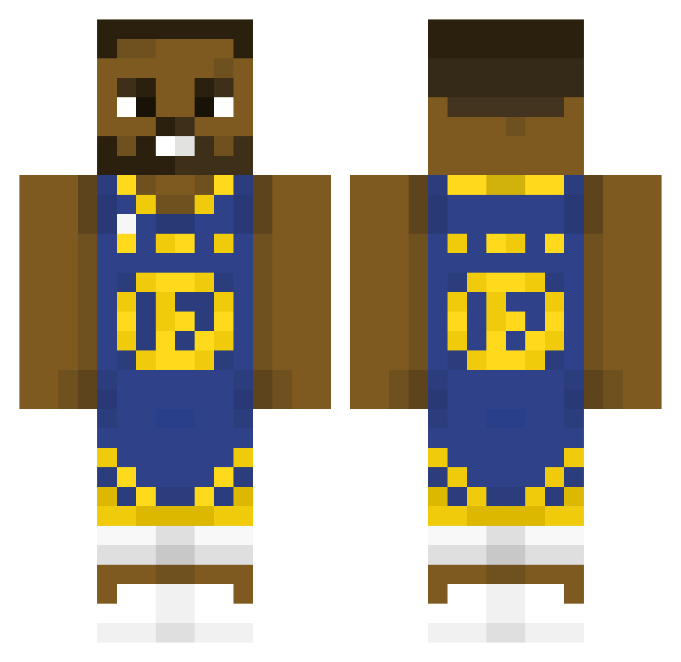 Alesztos Minecraft skin, front and back view