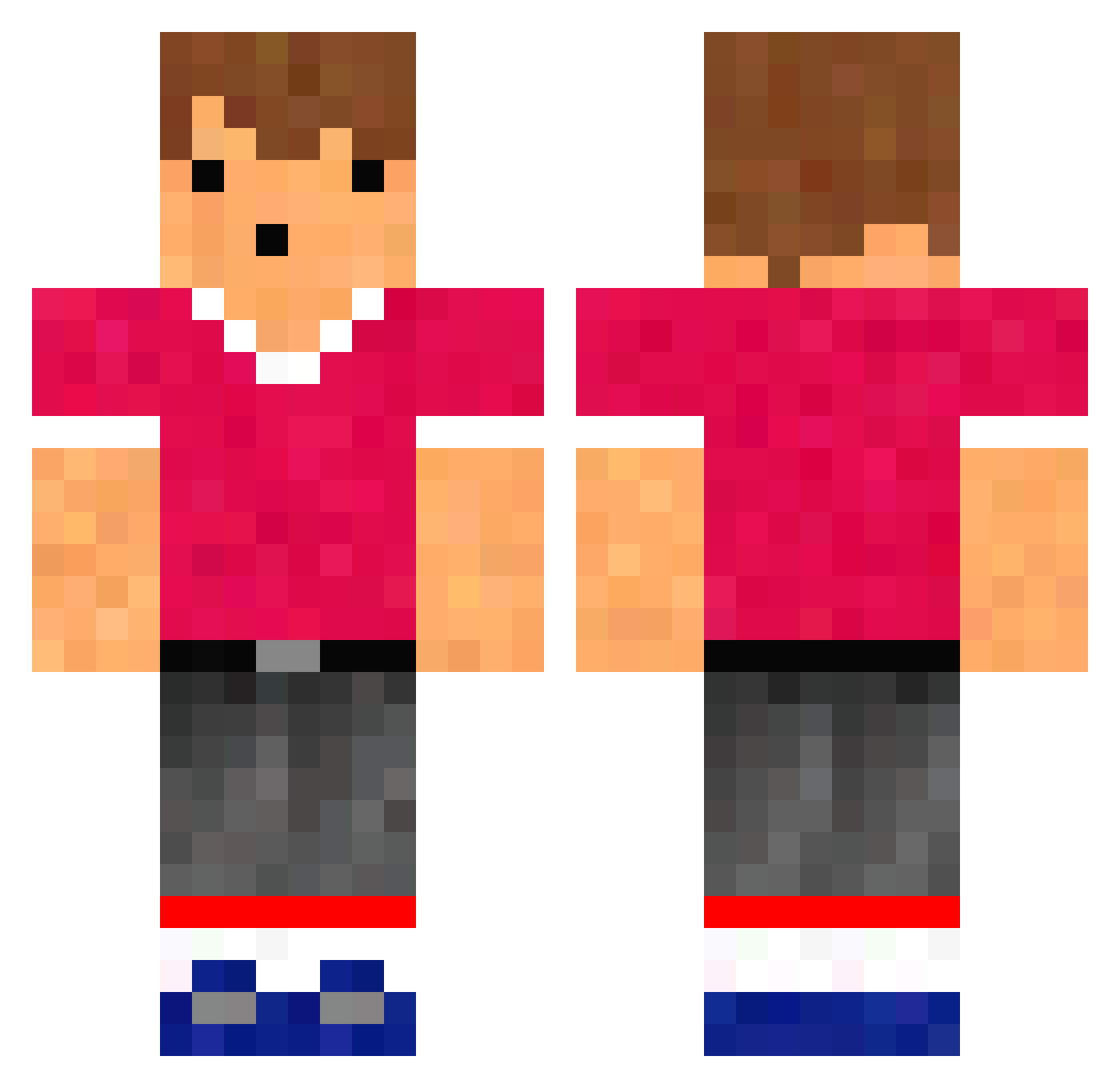 Dmitry52361 Minecraft skin, front and back view