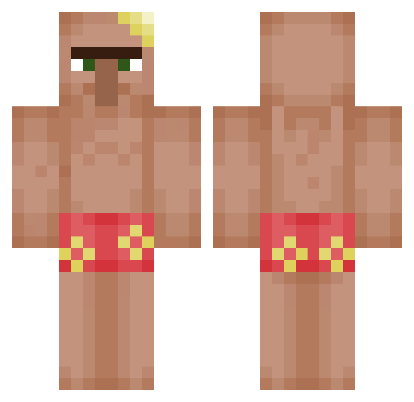 Demirdt1 Minecraft skin, front and back view