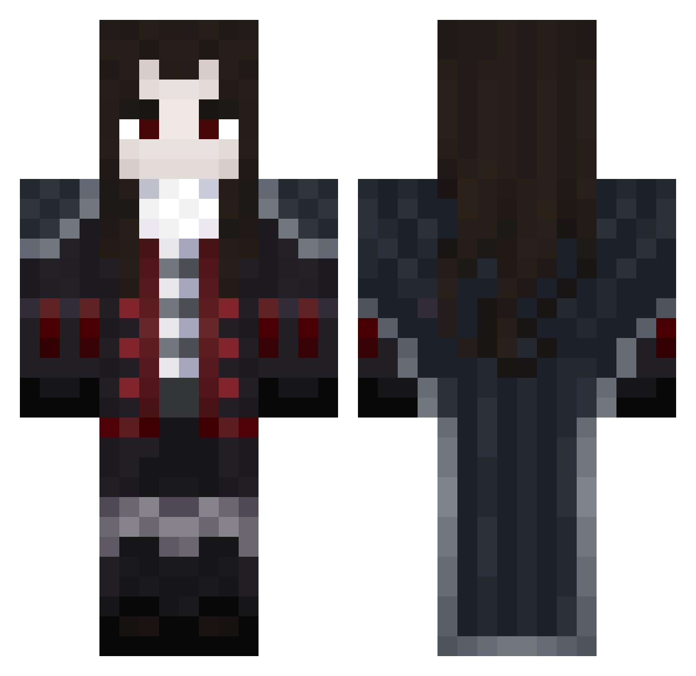 Repondez Minecraft skin, front and back view