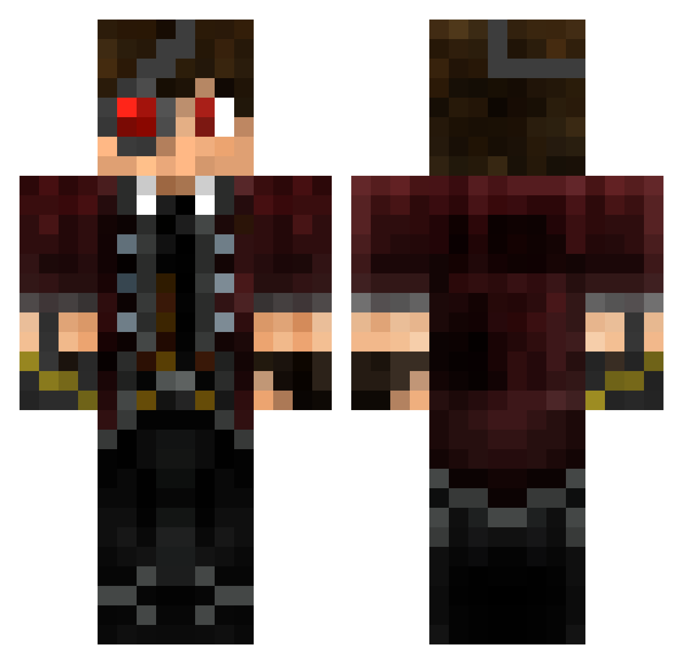 Natsyrt17 Minecraft skin, front and back view