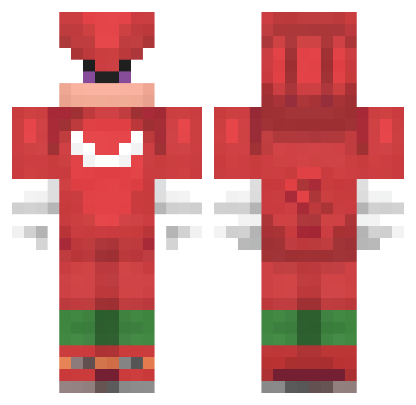Urimati Minecraft skin, front and back view