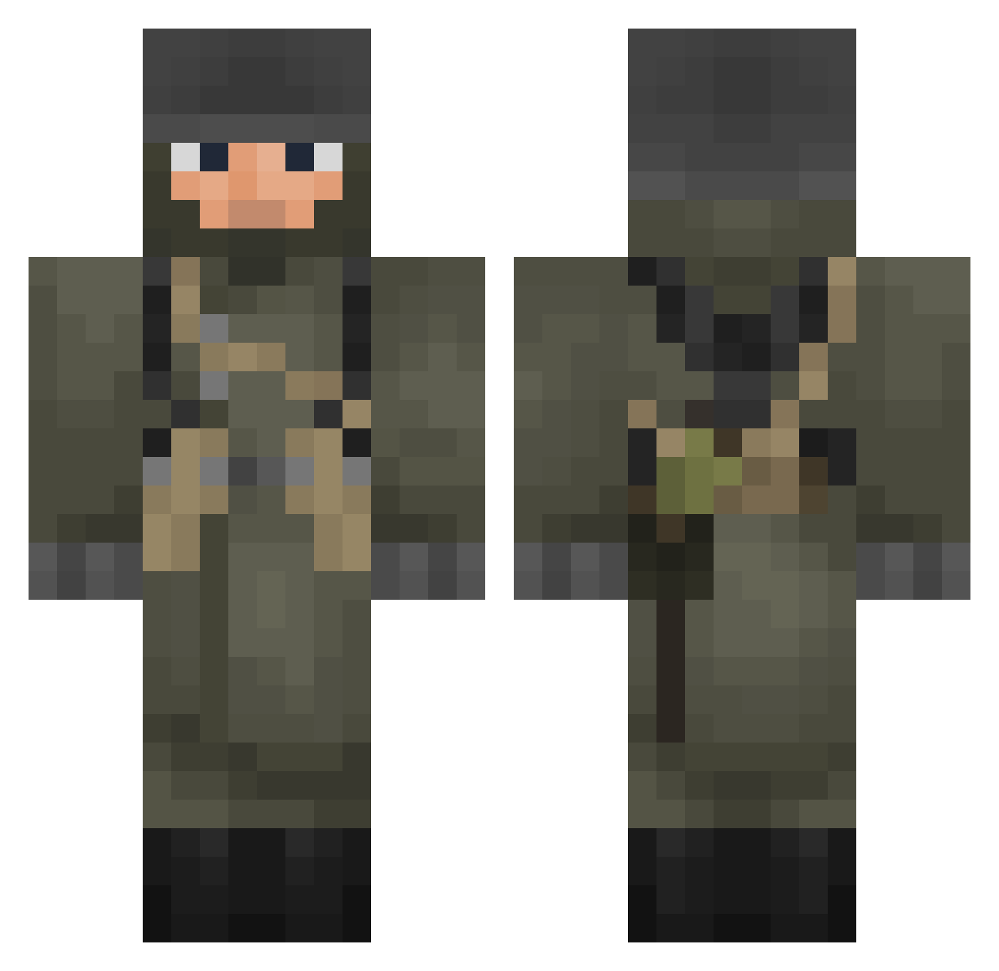 Iambalfa Minecraft skin, front and back view