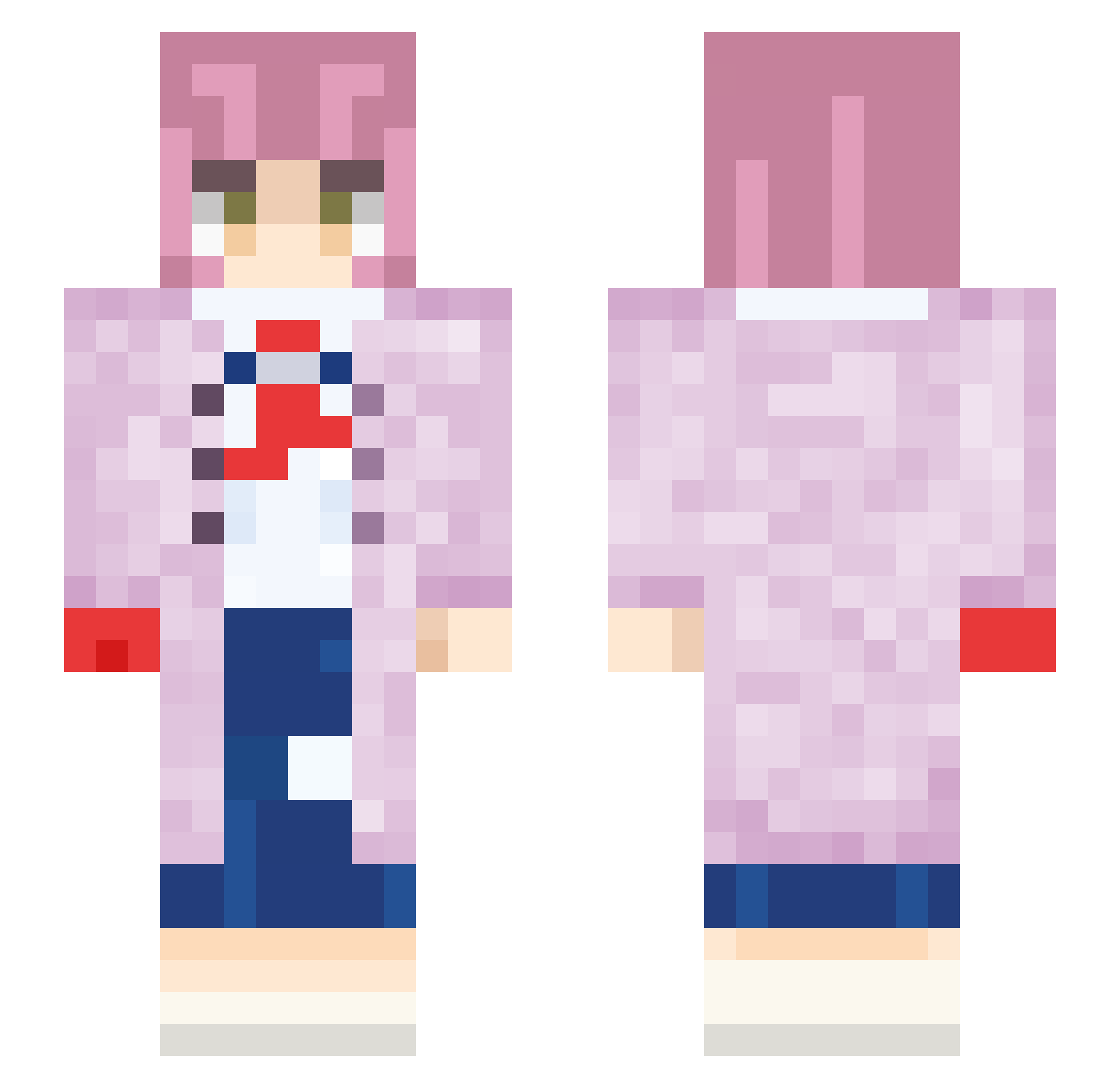 Heritages Minecraft skin, front and back view