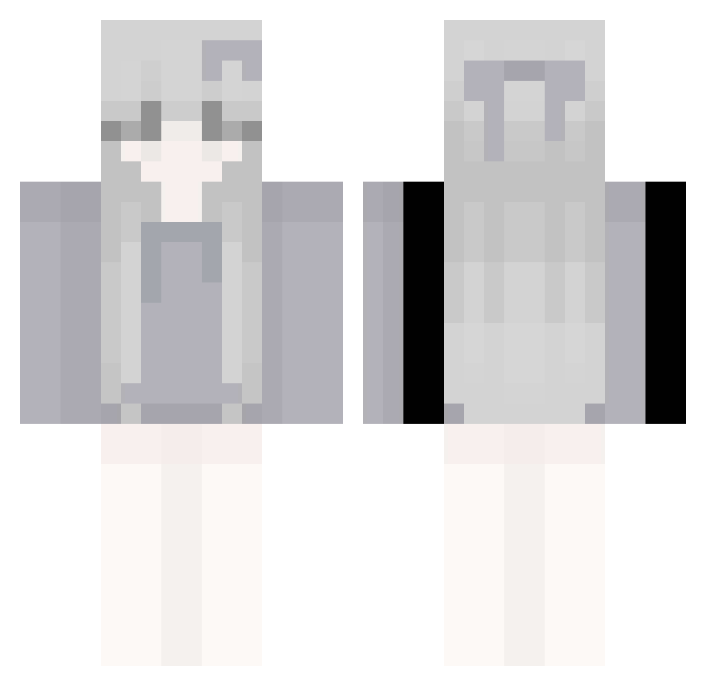 Xset_panto Minecraft skin, front and back view