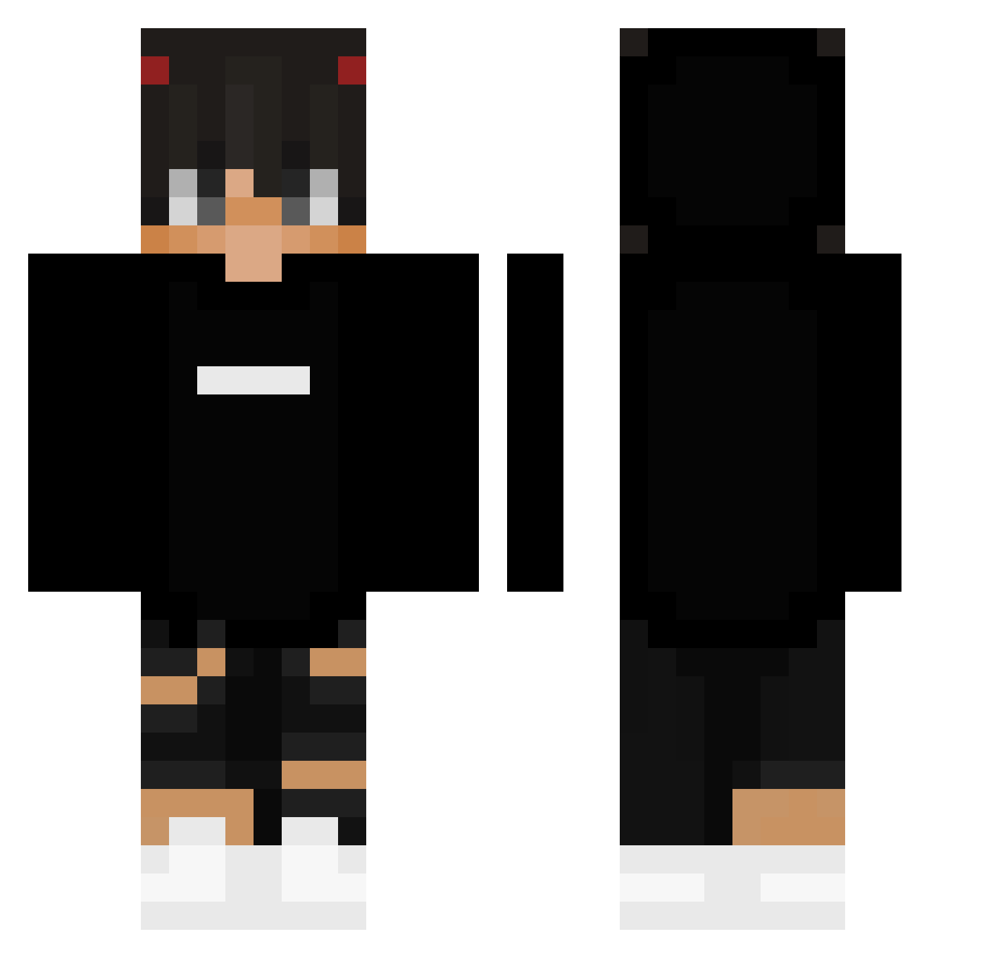roooooben Minecraft skin, front and back view