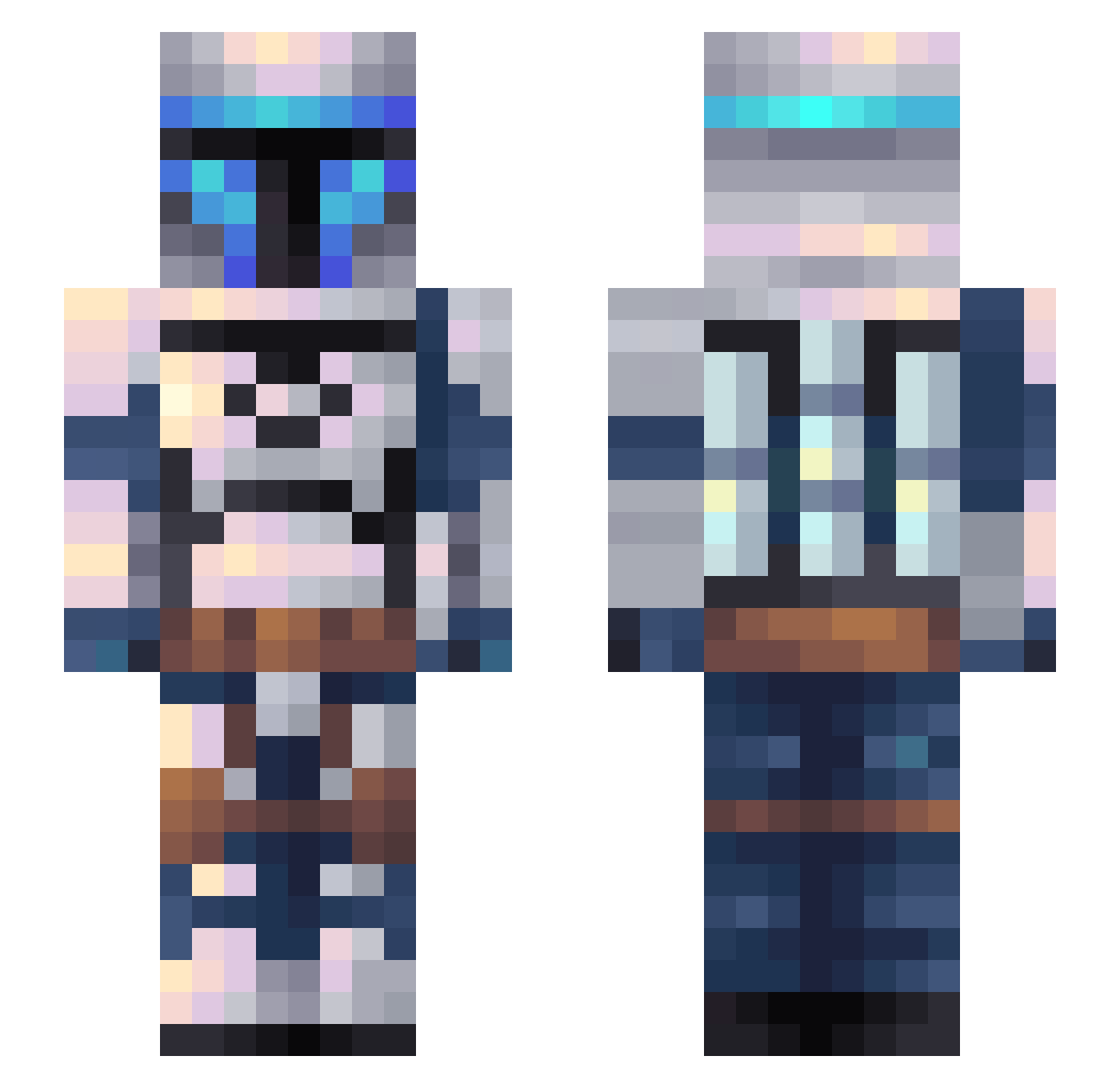H3nRy046 Minecraft skin, front and back view