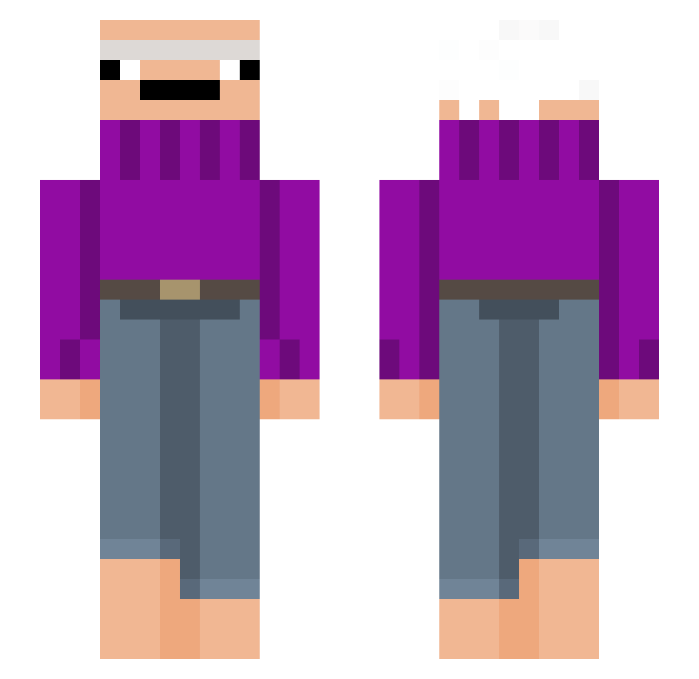 Antikythera_ Minecraft skin, front and back view