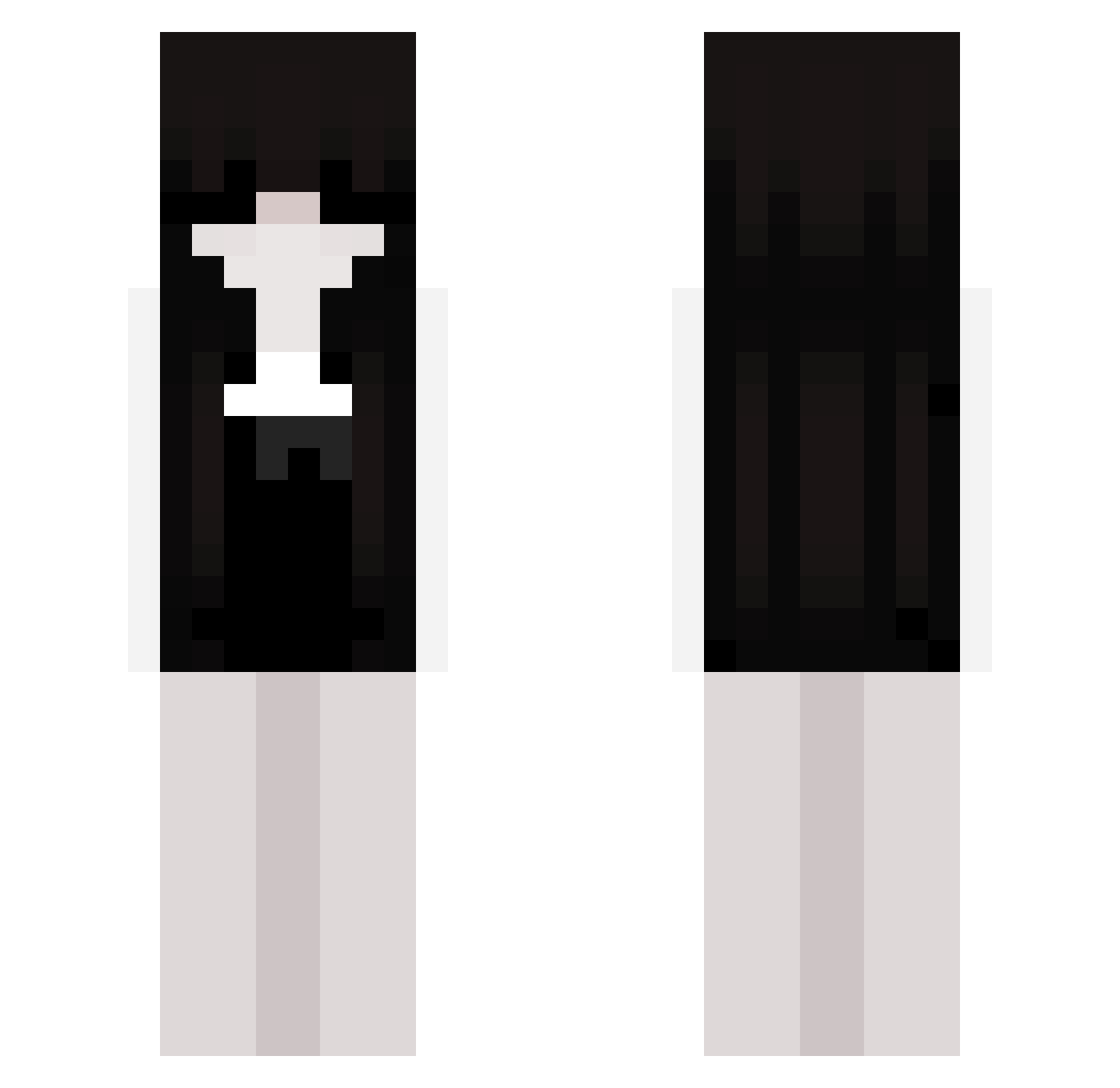 Salteater Minecraft skin, front and back view