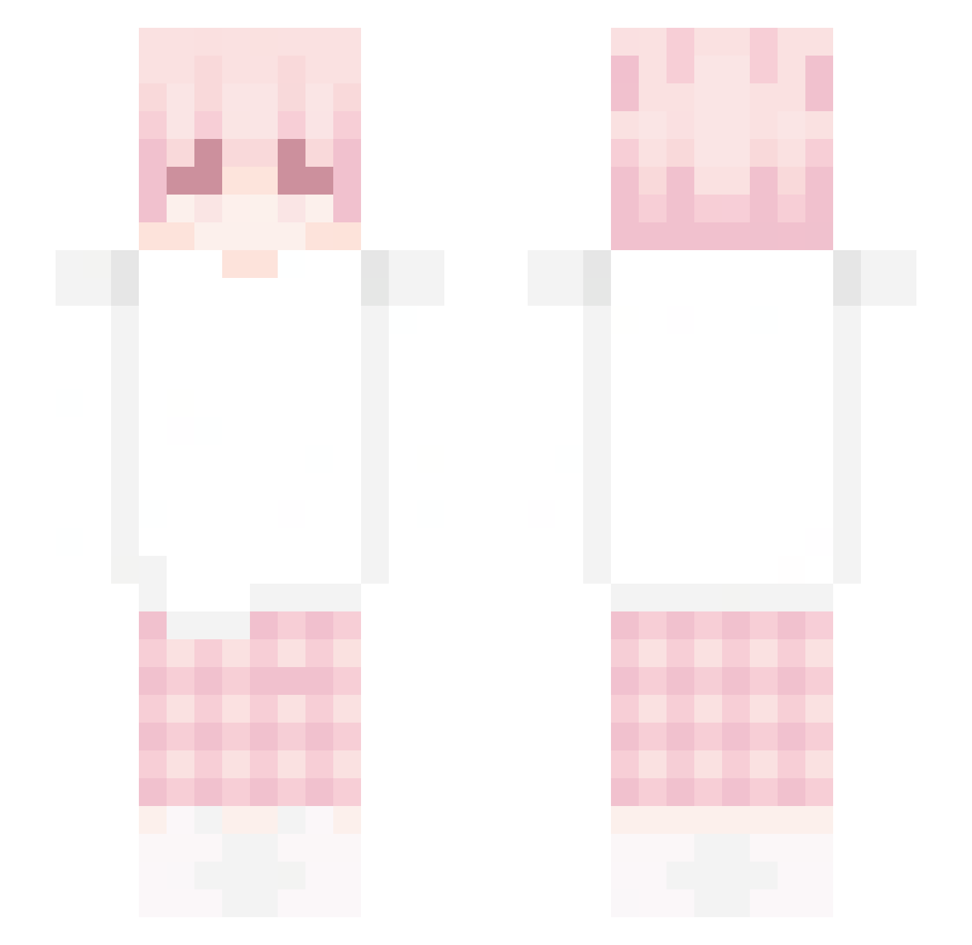 Postal Minecraft skin, front and back view