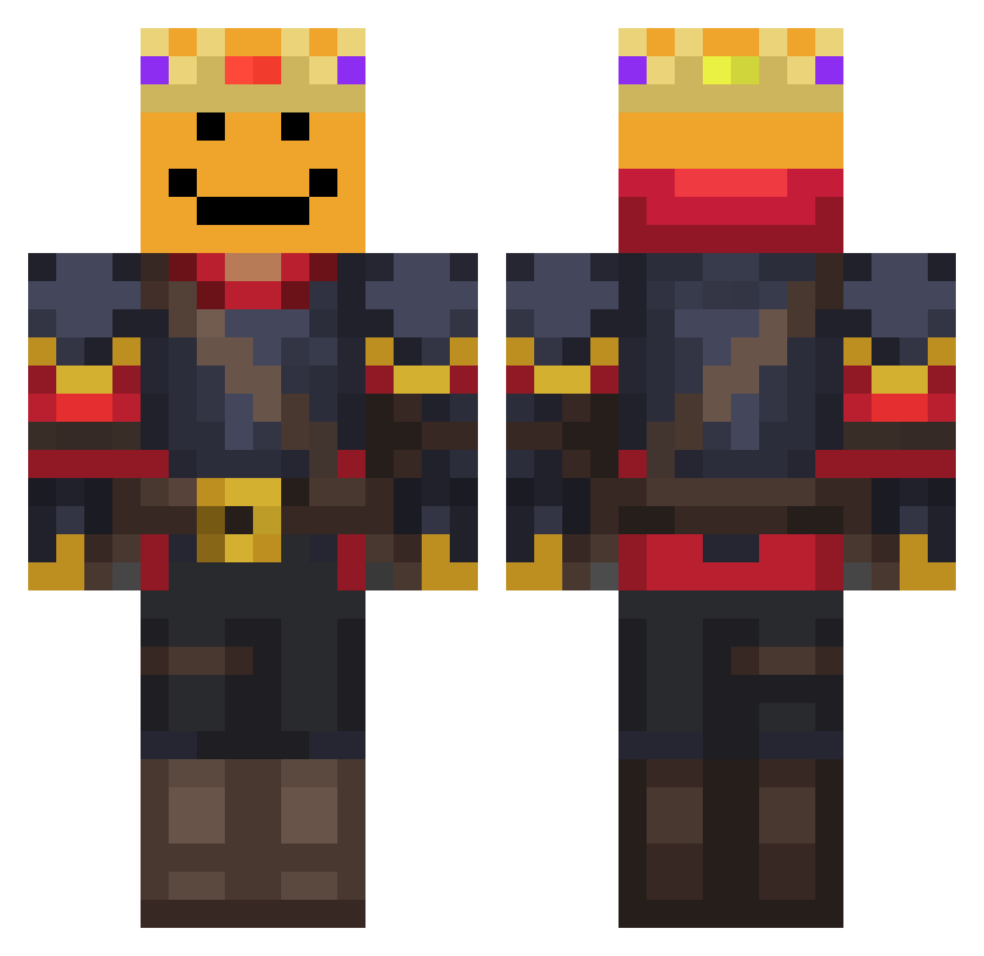 DishyKibbles Minecraft skin, front and back view