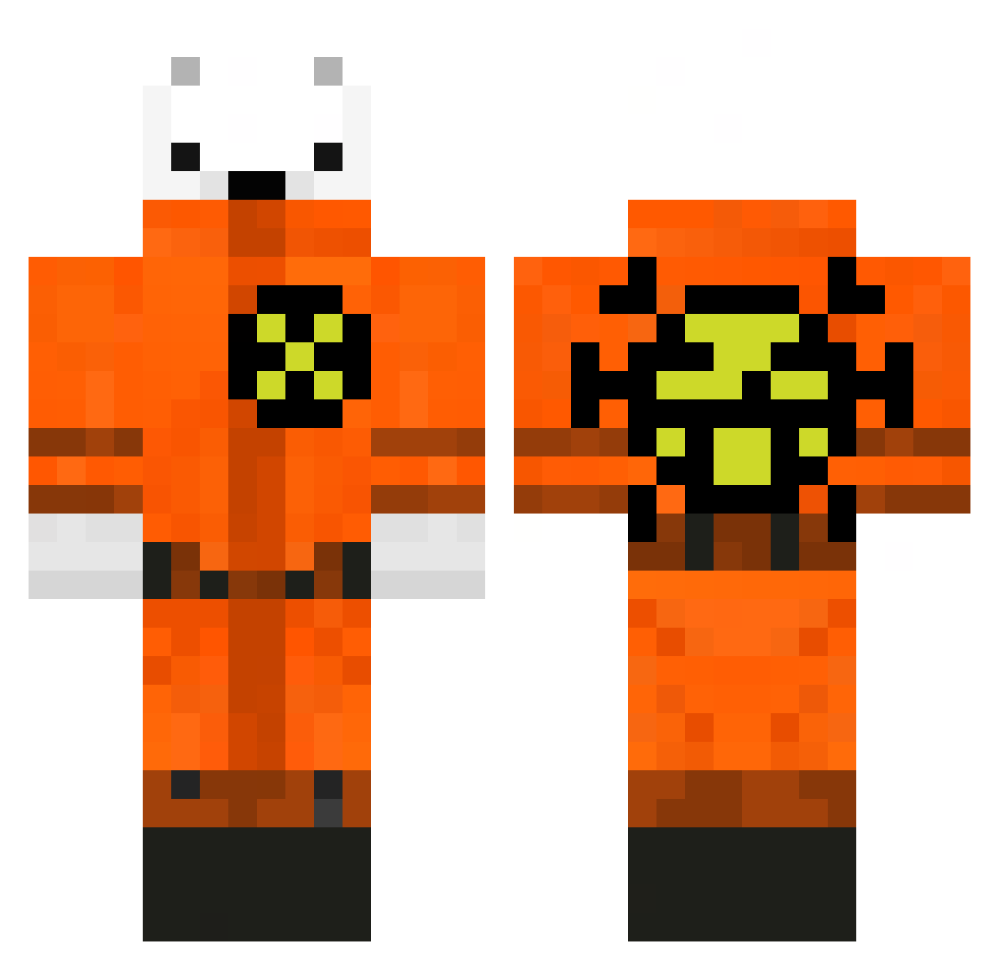 _Knux Minecraft skin, front and back view