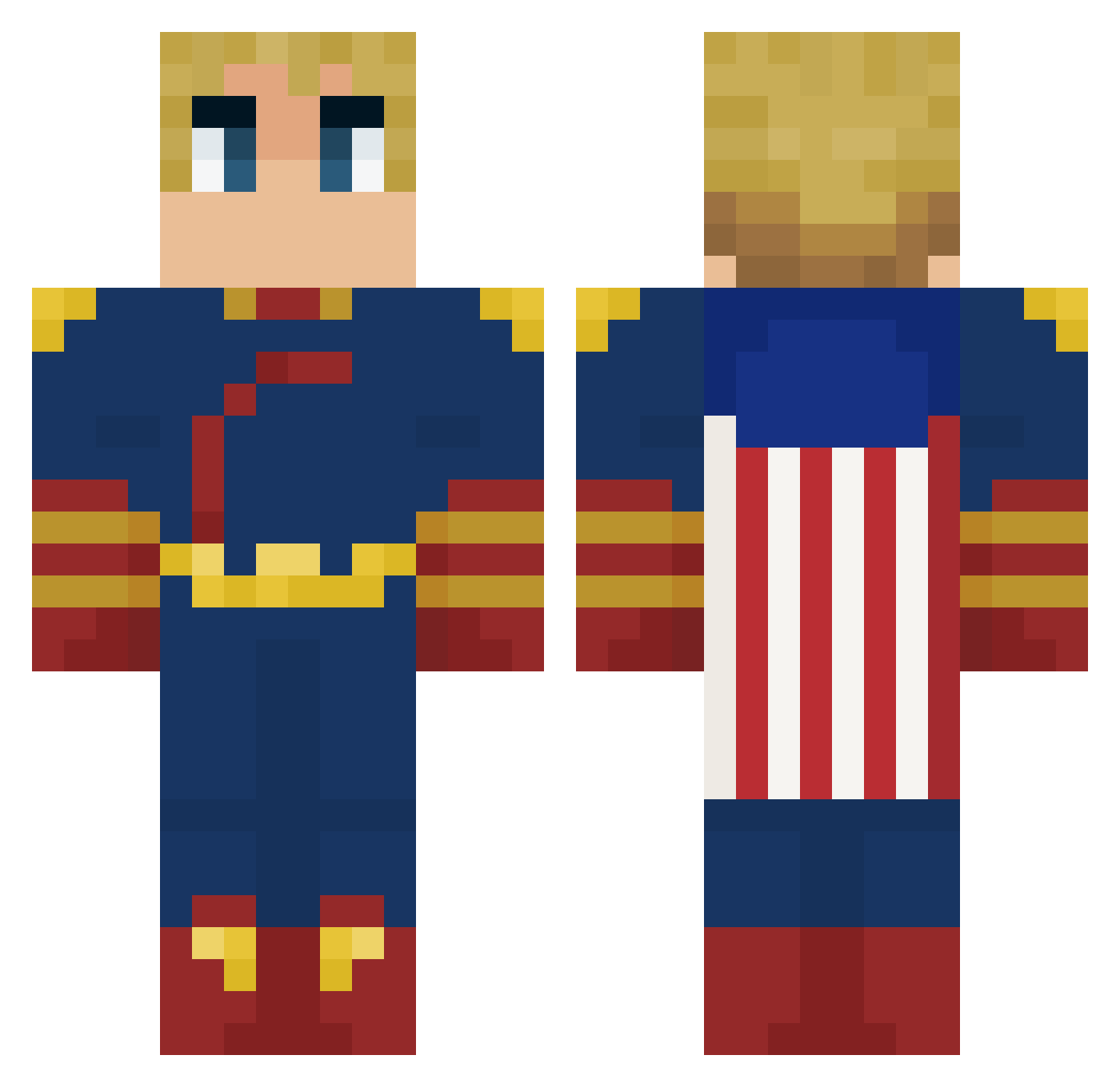 Rave_4 Minecraft skin, front and back view