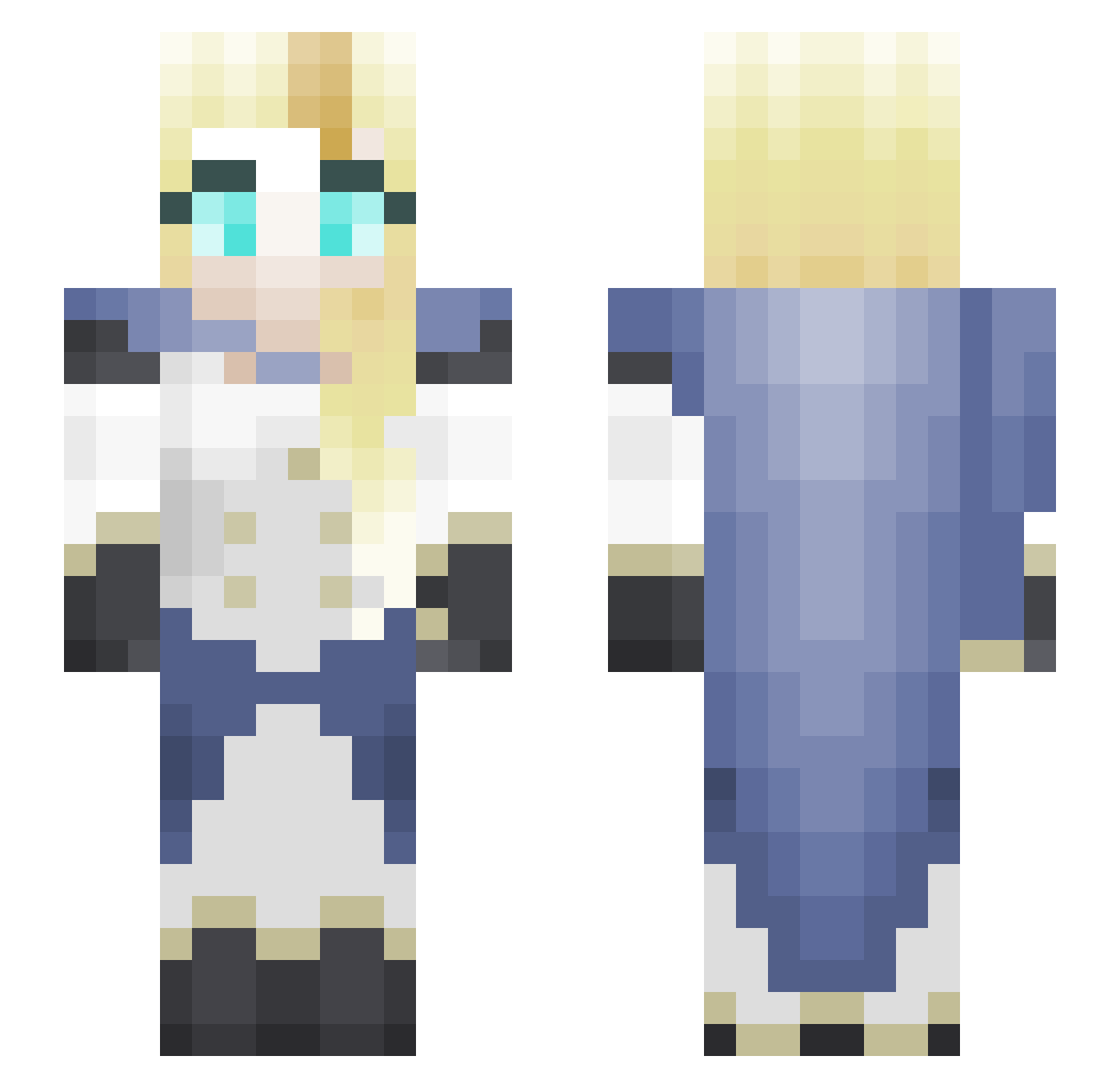 RueOfHerb Minecraft skin, front and back view