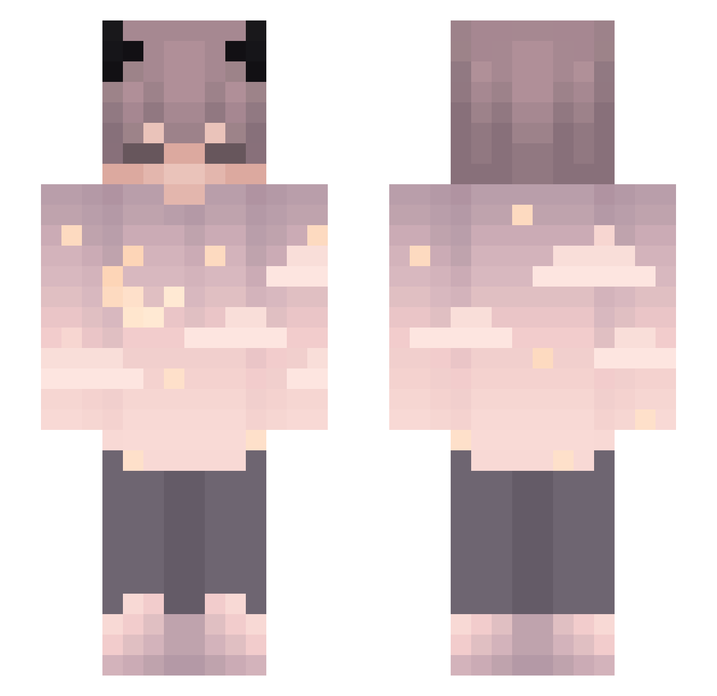 Black_Curse Minecraft skin, front and back view