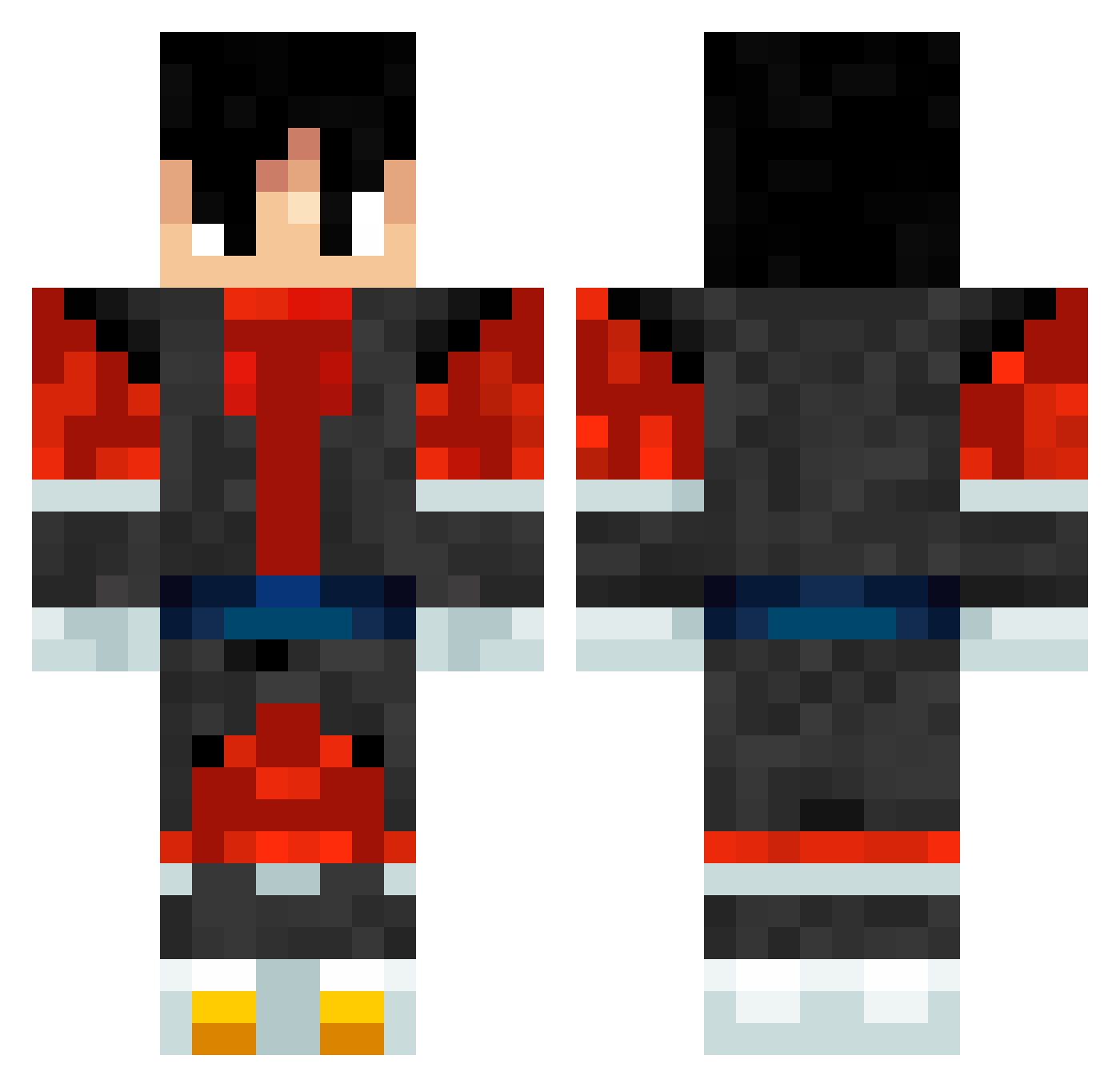 Andresios Minecraft skin, front and back view