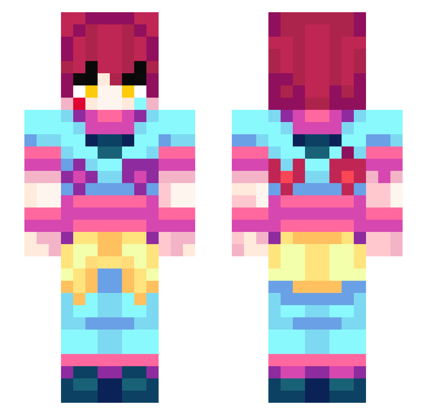 EnteImVorgarten Minecraft skin, front and back view