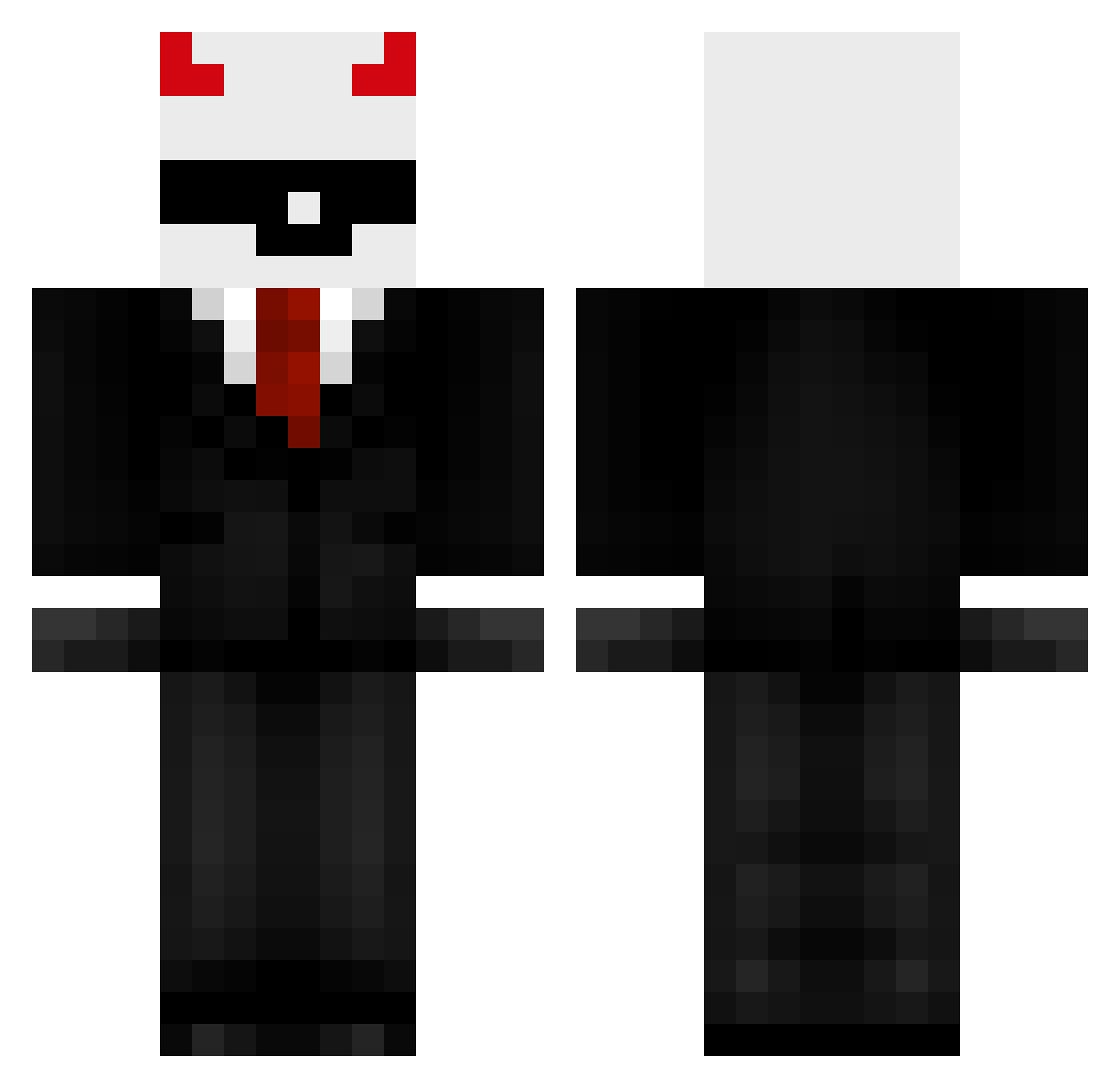 _Qusi_ Minecraft skin, front and back view