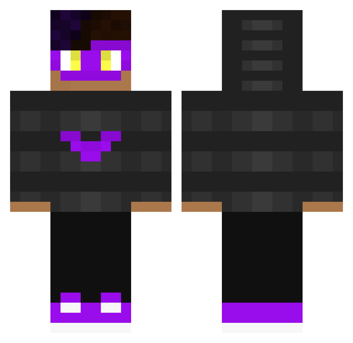 Rekai_ Minecraft skin, front and back view