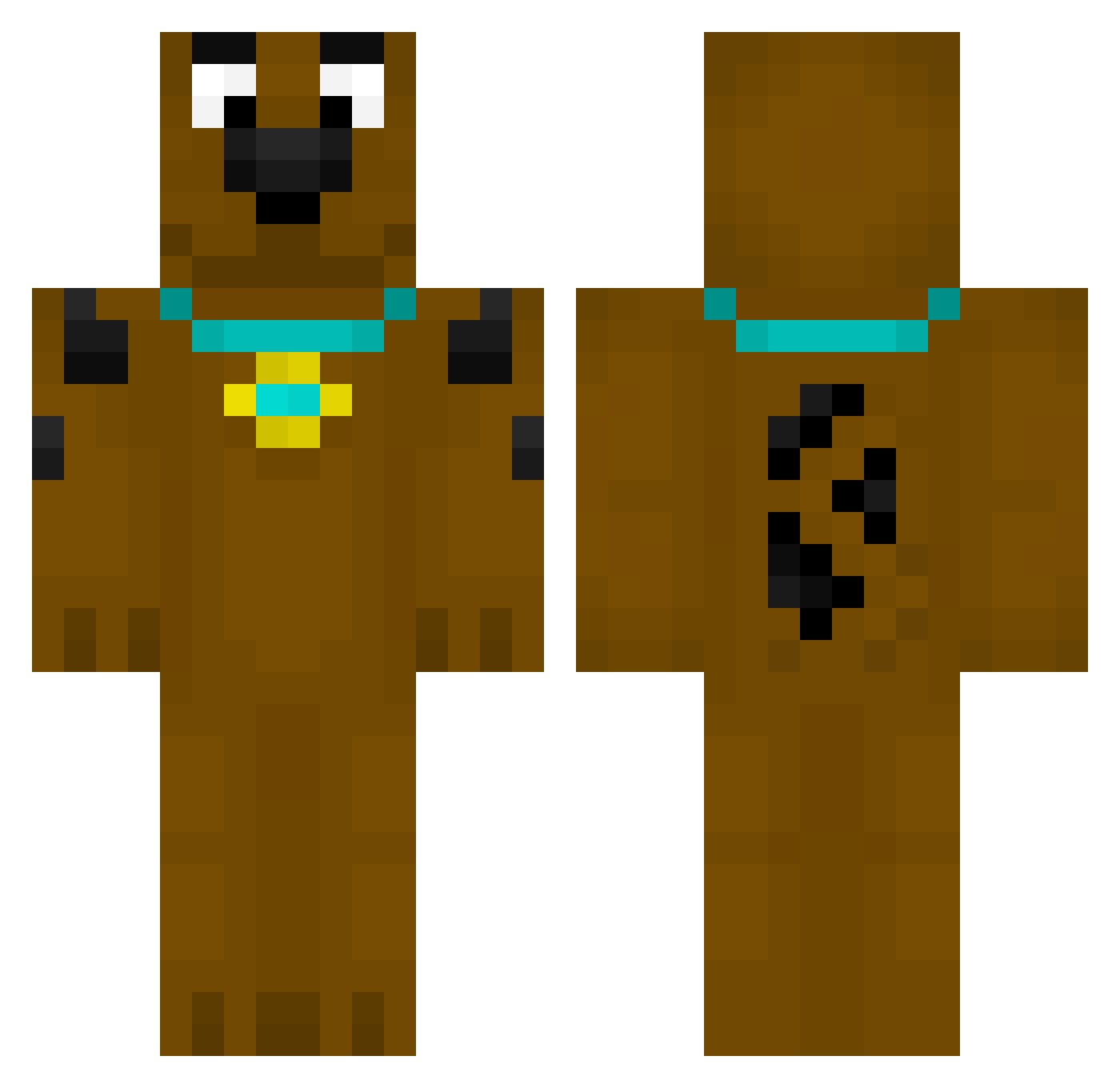 xII80IIx Minecraft skin, front and back view