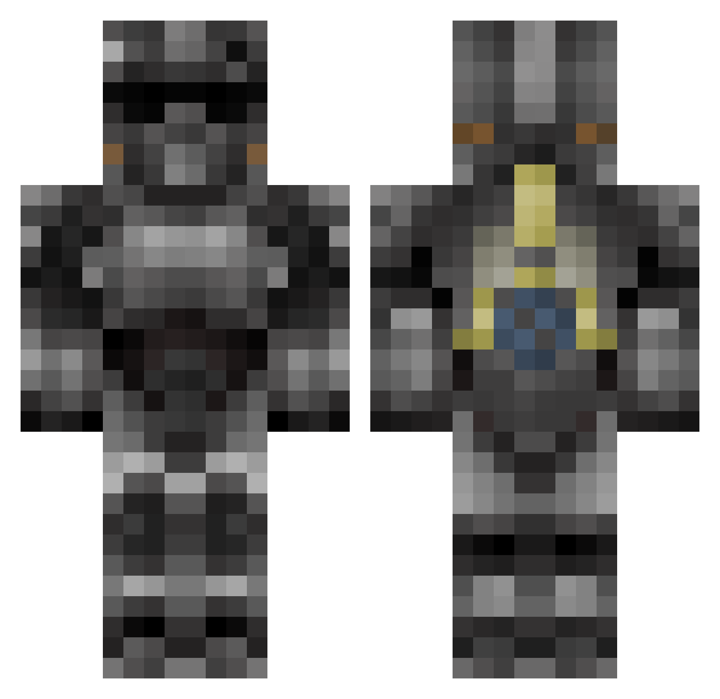 ToxotisMortis Minecraft skin, front and back view