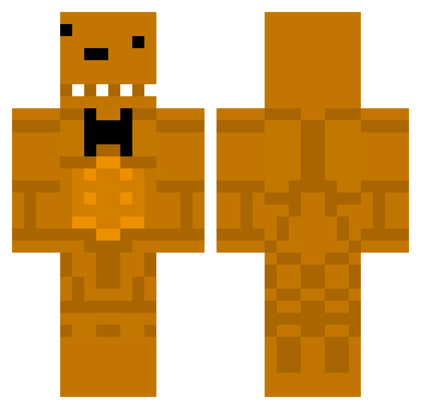 ArmpitLuvr Minecraft skin, front and back view