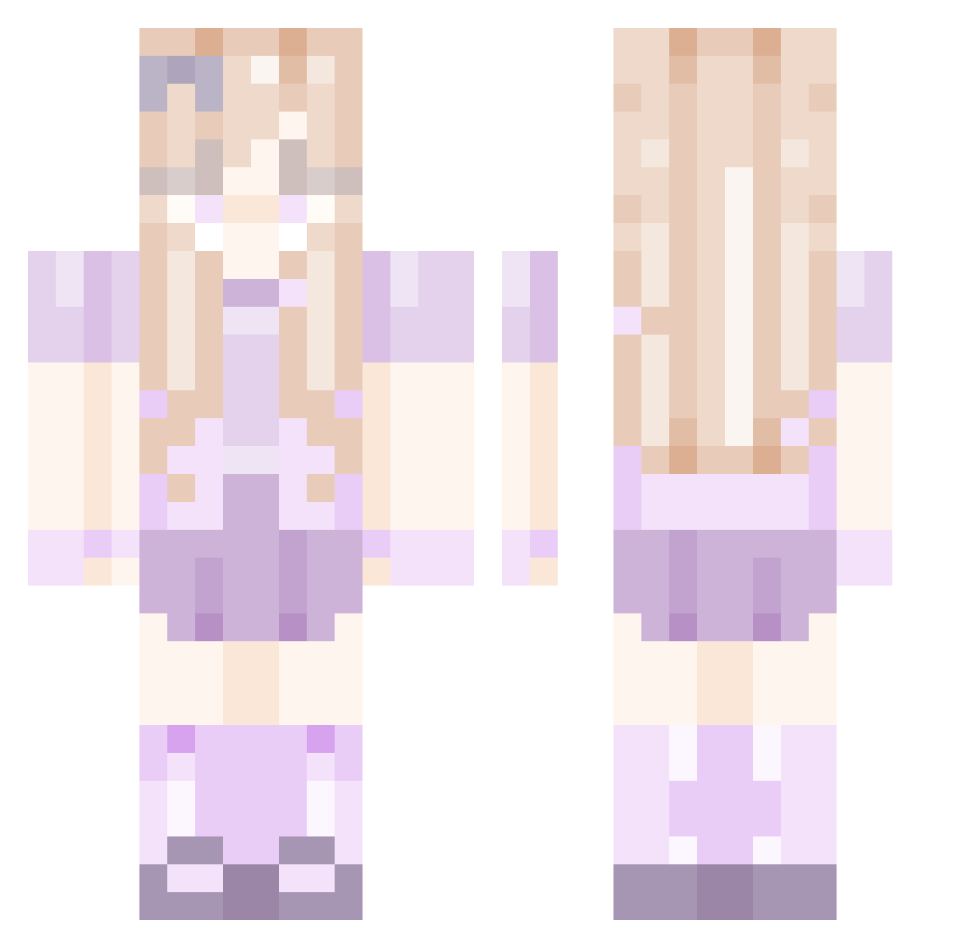 yldog Minecraft skin, front and back view