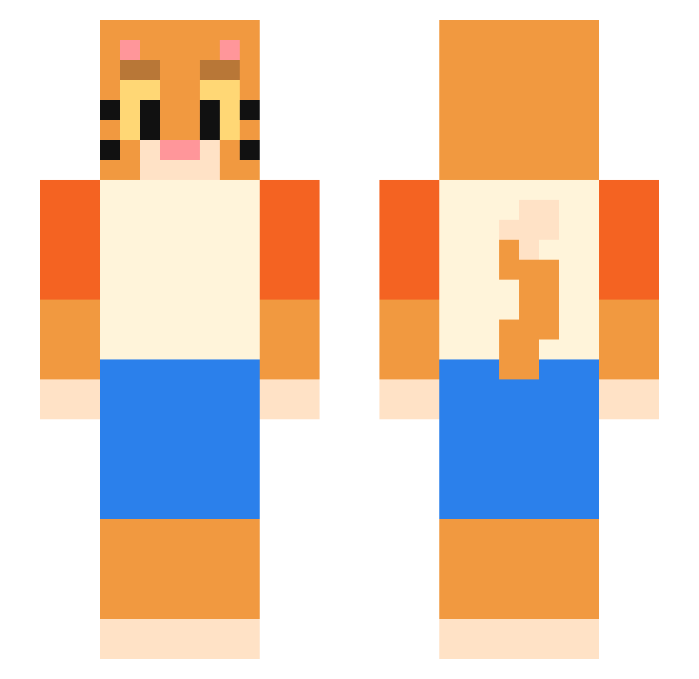 Tsvet37 Minecraft skin, front and back view