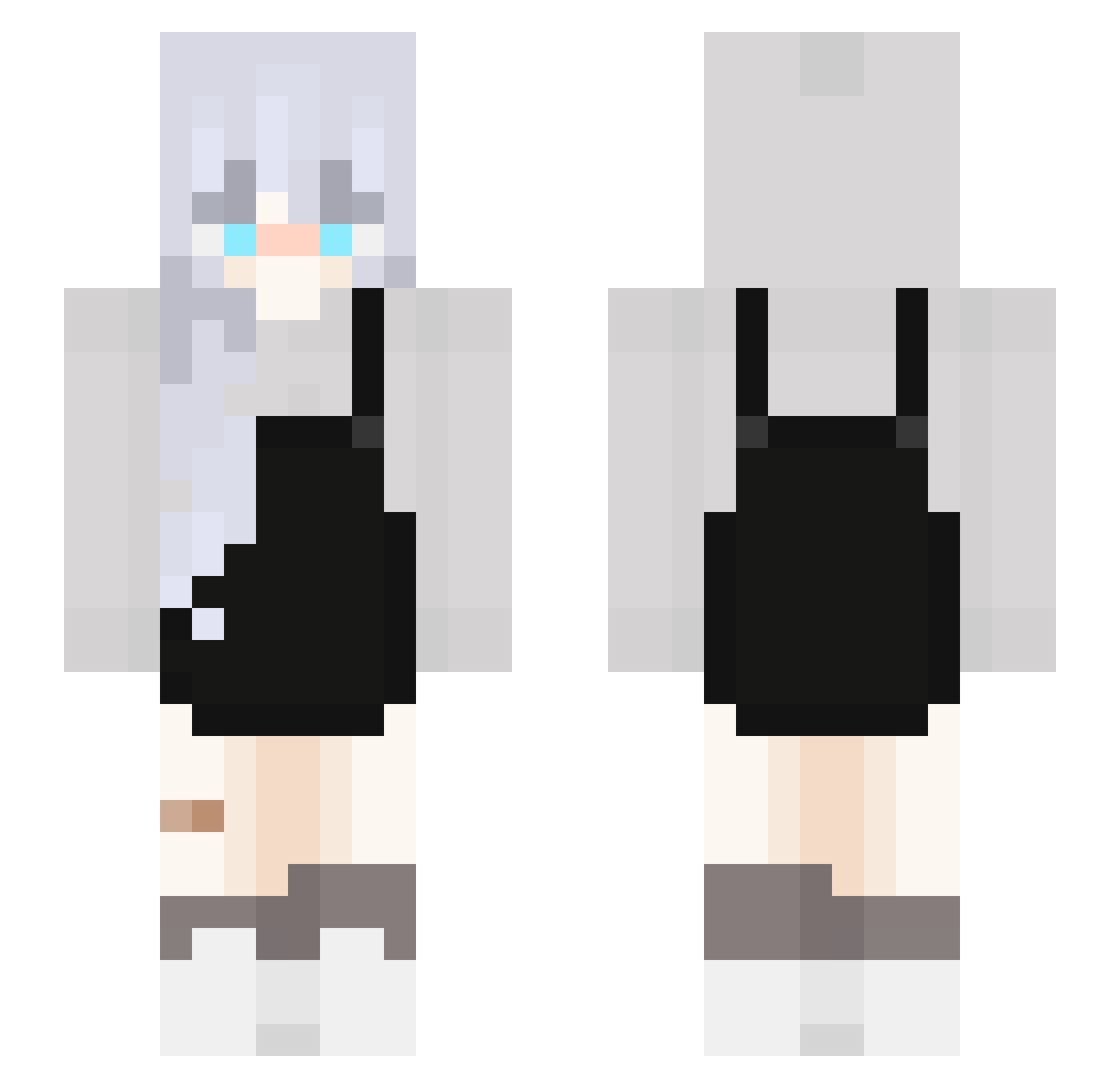 RitaPPF Minecraft skin, front and back view