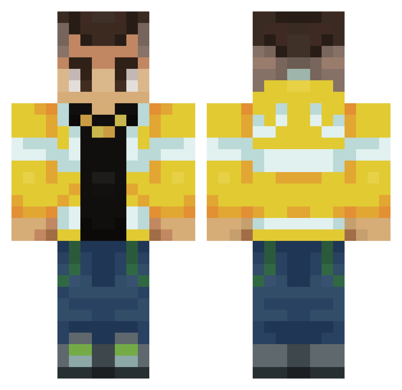 IGK_ Minecraft skin, front and back view