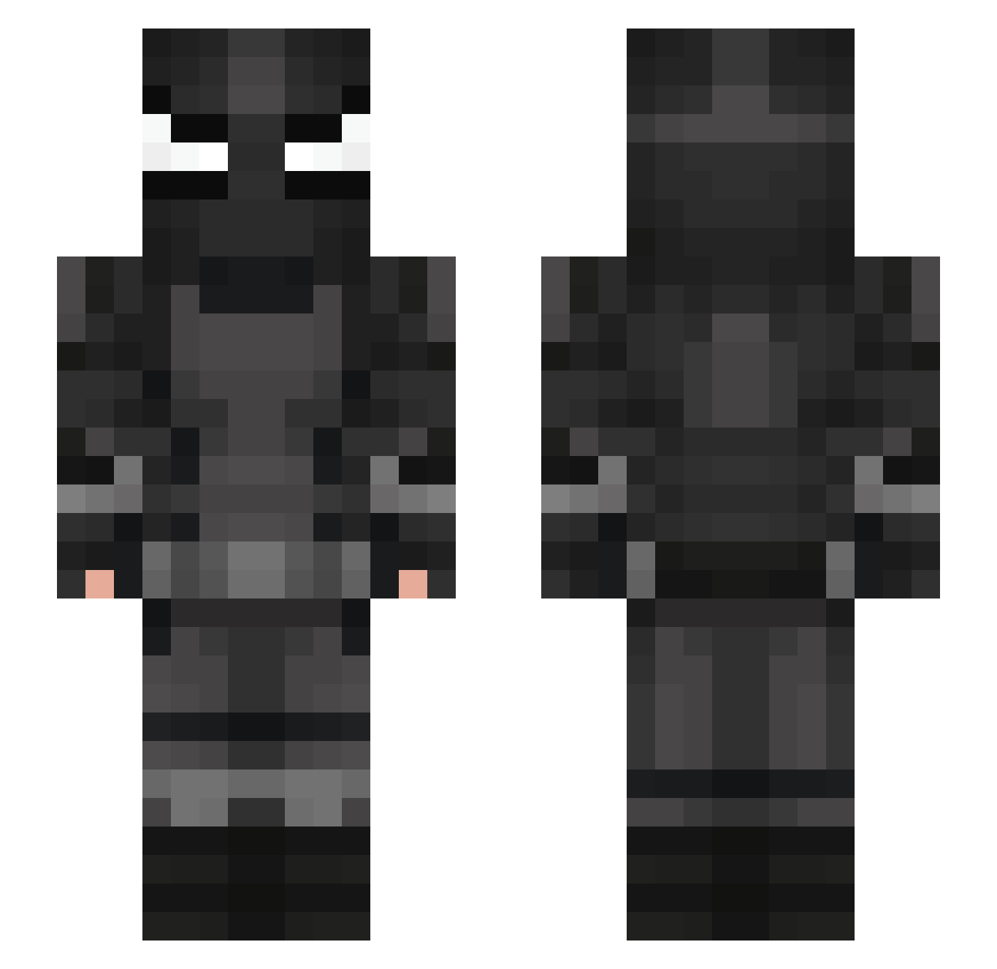 ArkadiuszMega Minecraft skin, front and back view