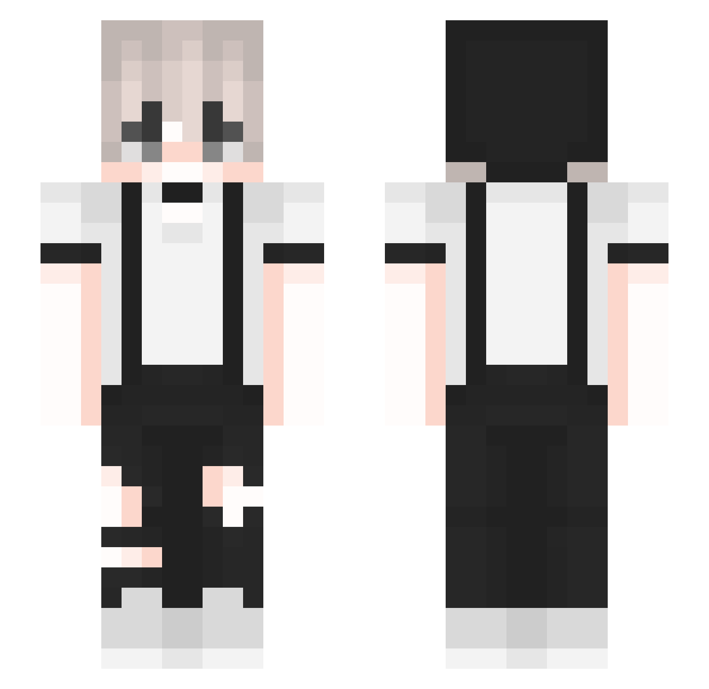 TheGodWasHere Minecraft skin, front and back view