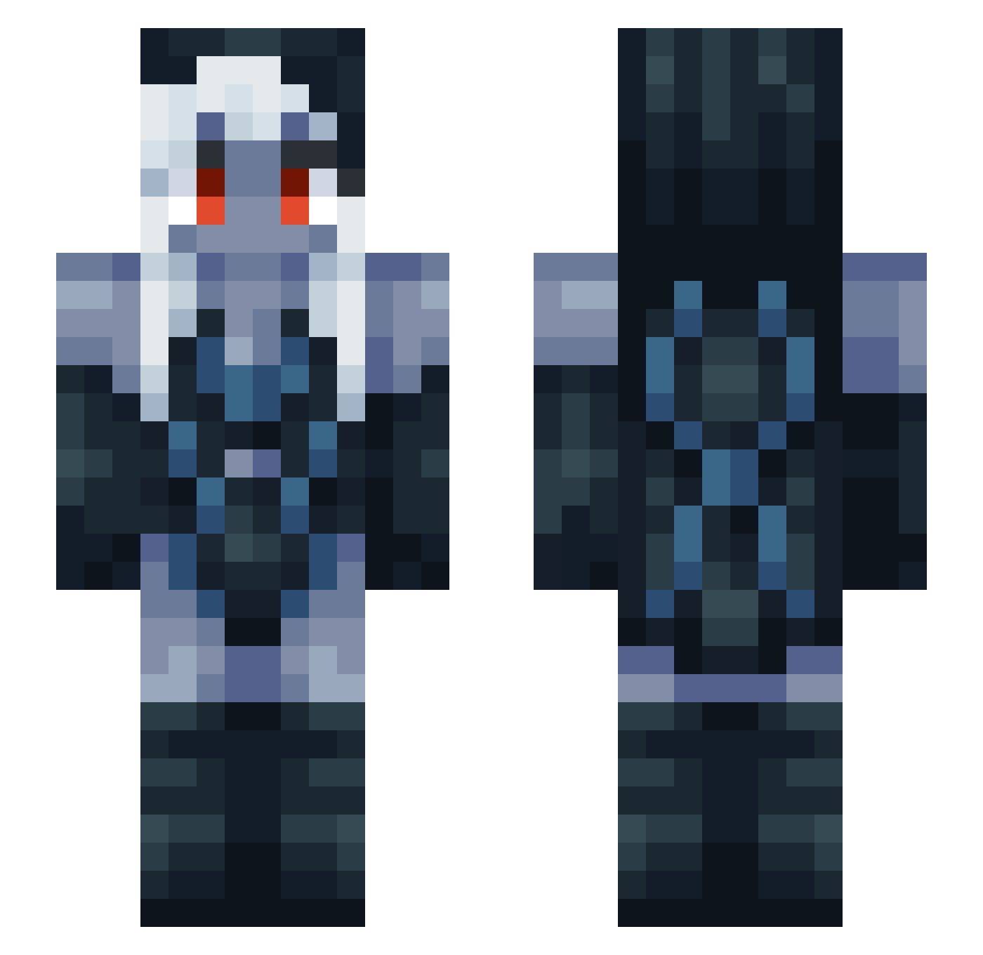 SapphireLemon Minecraft skin, front and back view