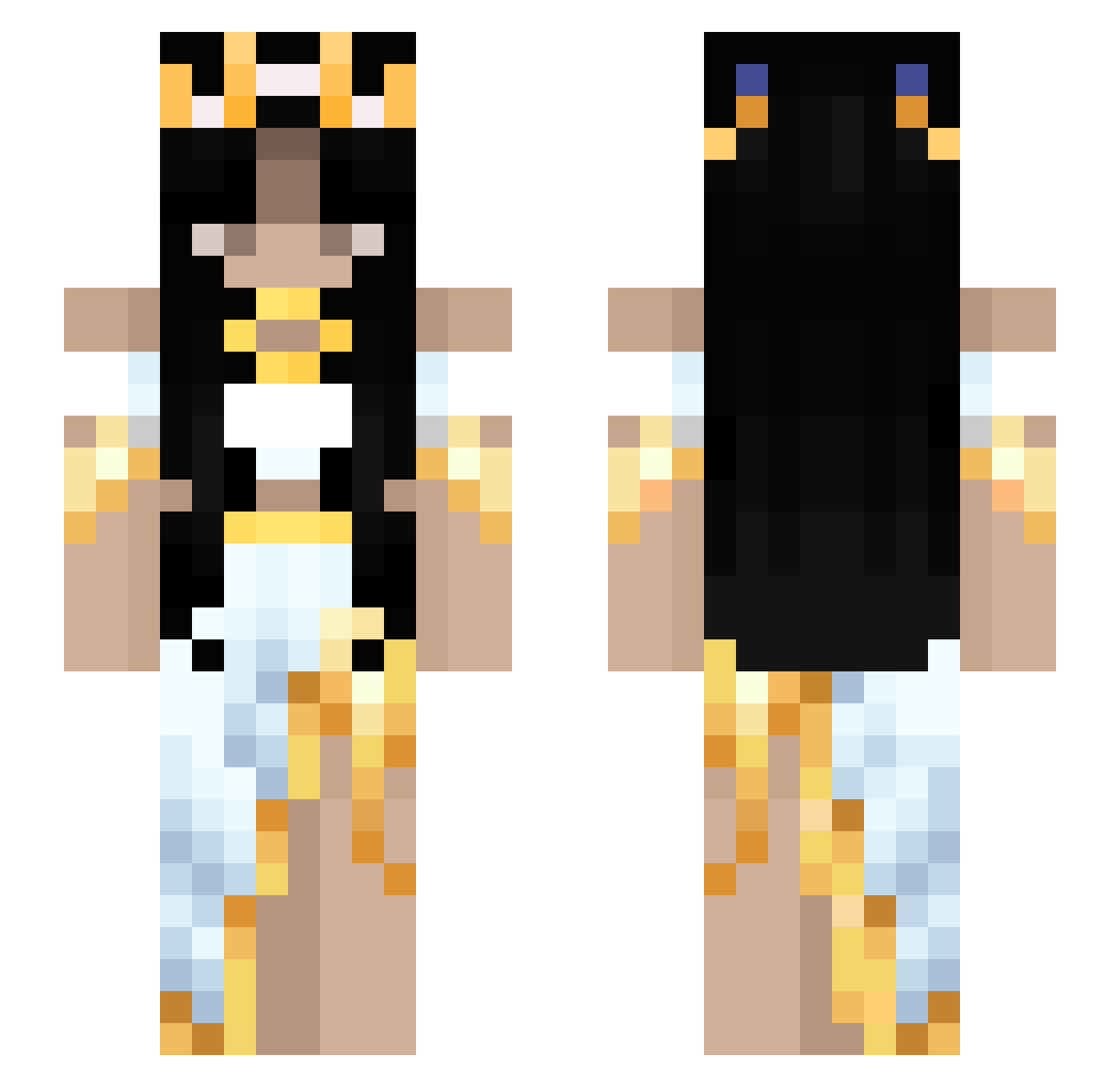 LonelyHype Minecraft skin, front and back view