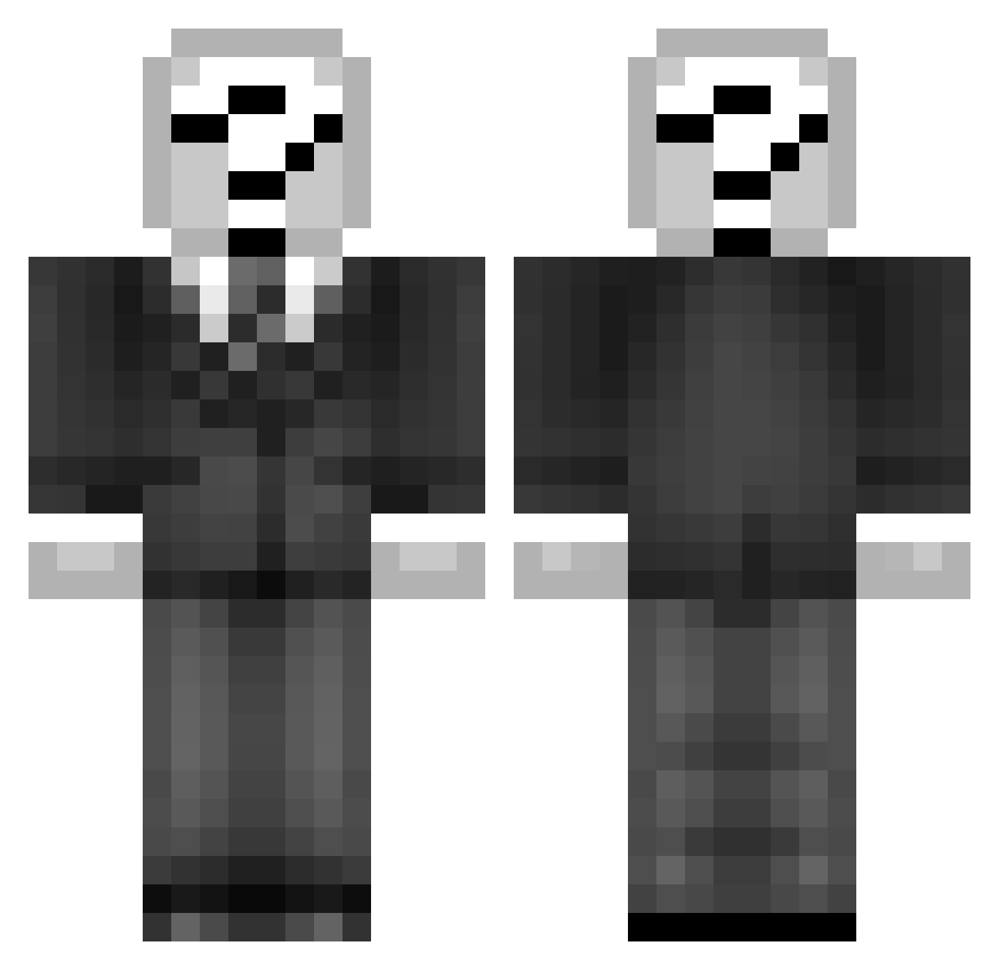 CasinoKrieger Minecraft skin, front and back view